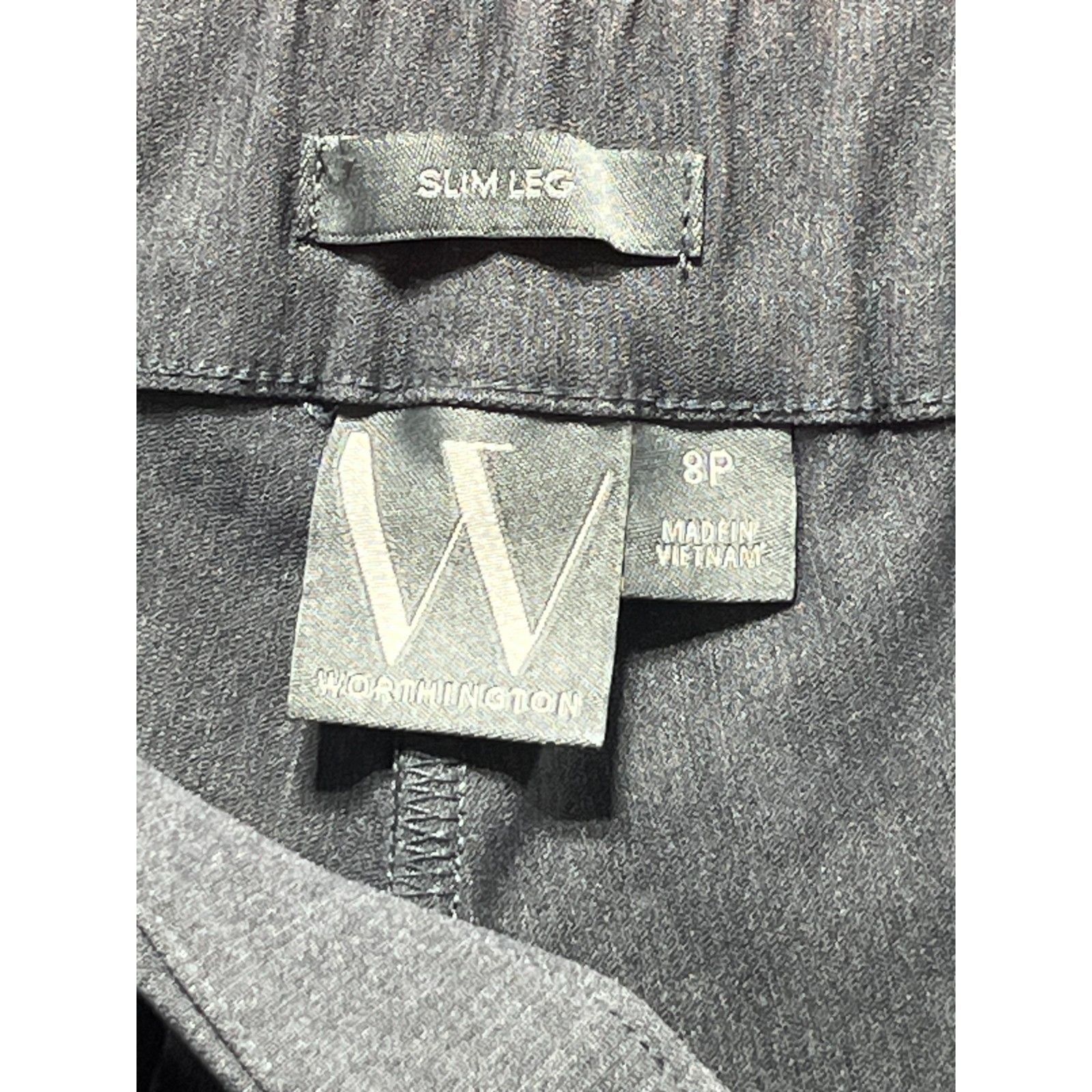 Worthington Worthington - Women's Mid-Rise Slim Leg Pants - Heather Gray Size 30" / US 8 / IT 44 - 12 Thumbnail