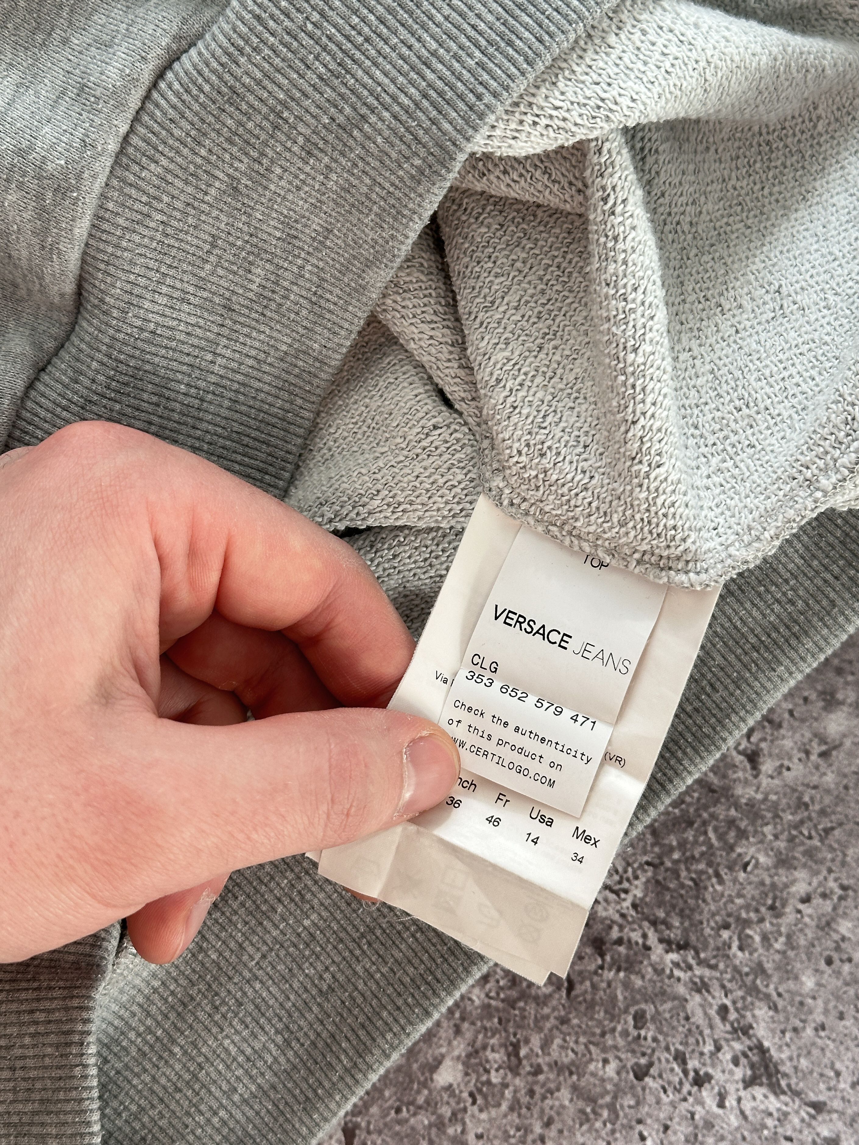 Versace Versace Jeans Gray Sweatshirt Size US M / EU 48-50 / 2 - 6 Thumbnail