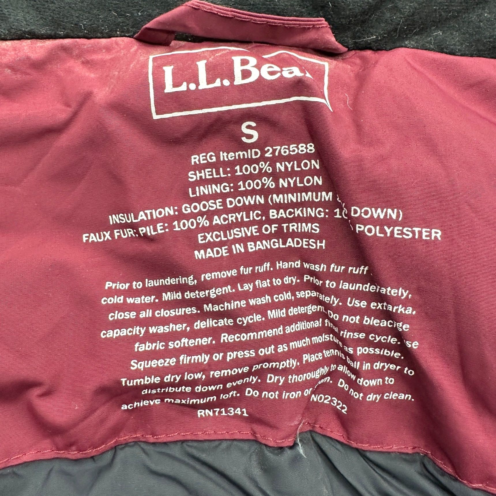 Vintage LL Bean Goose Down Puffer Quilted Long Hooded Coat Womens Small Red Parka Jacket Size S / US 4 / IT 40 - 2 Thumbnail