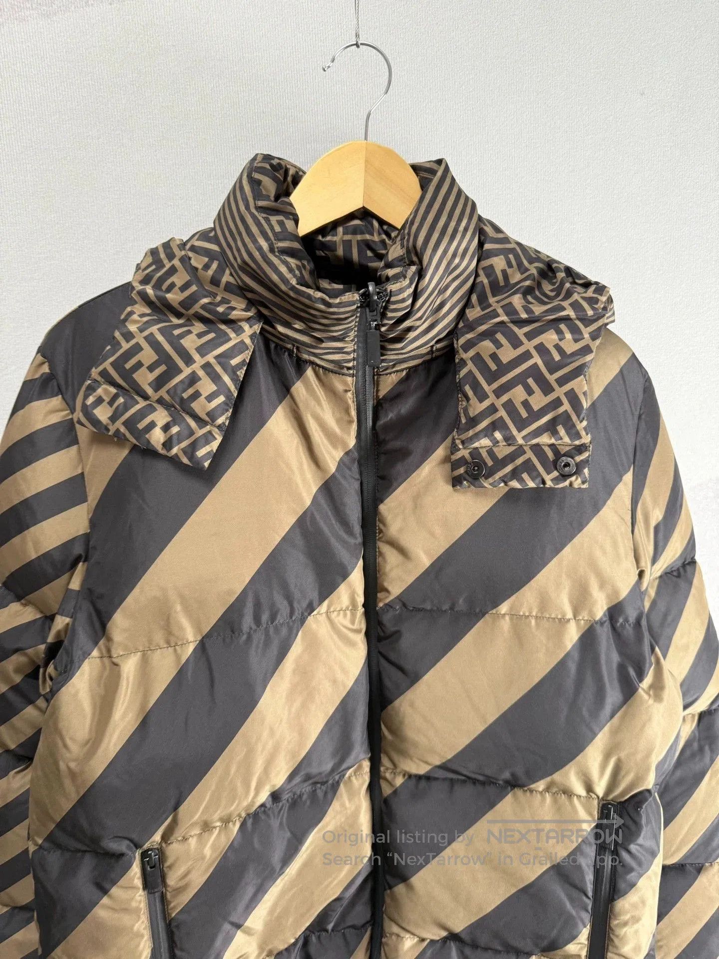 Fendi Fendi Brown Reversible Hooded Down Jacket. Size US L / EU 52-54 / 3 - 5 Thumbnail