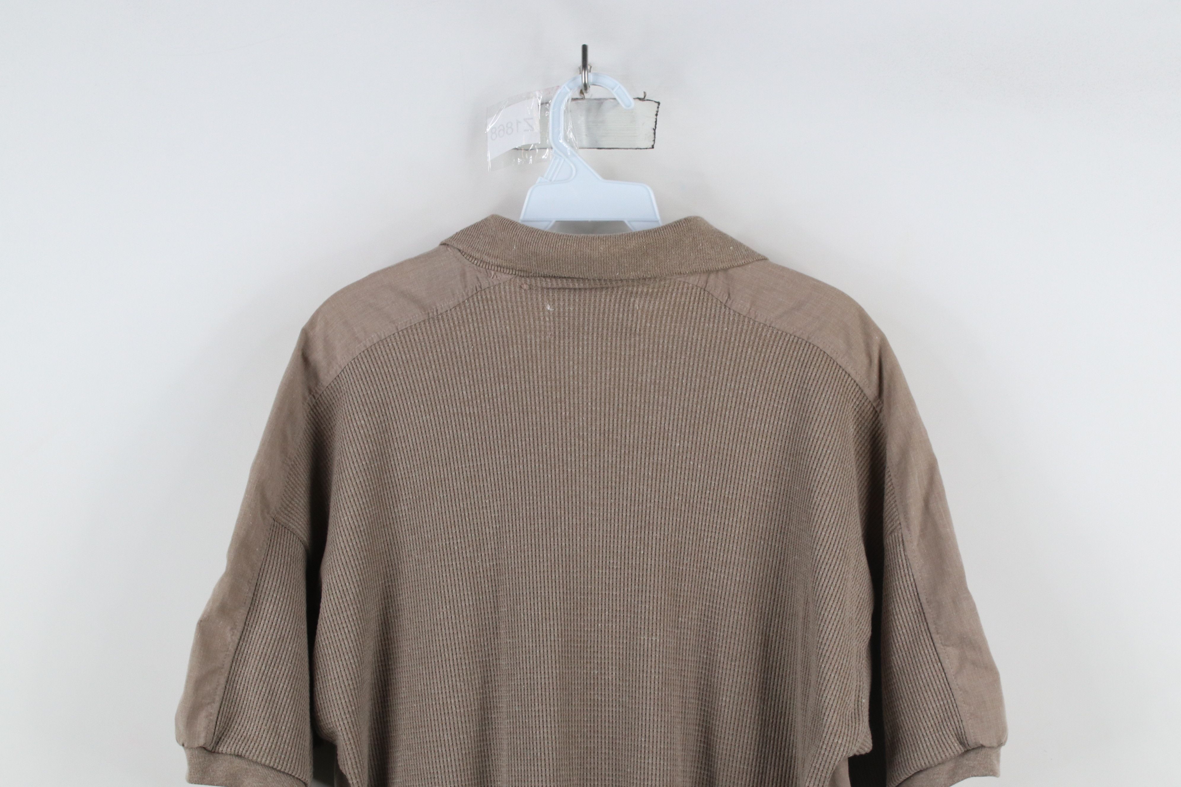 Vintage Vintage 90s Streetwear Thermal Waffle Pullover Polo Shirt Size US L / EU 52-54 / 3 - 11 Thumbnail