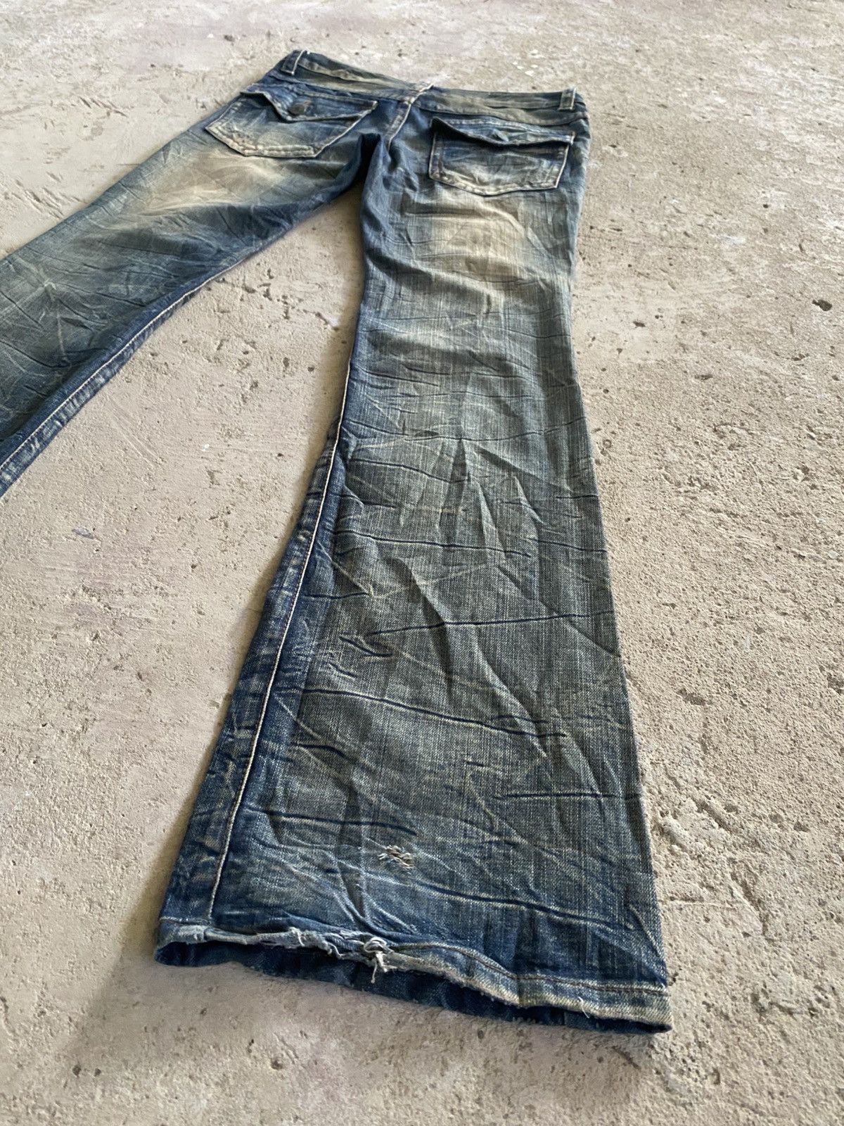 Tornado Mart Agate Label Rusty Whiskers Flare Denim Size US 31 - 6 Thumbnail