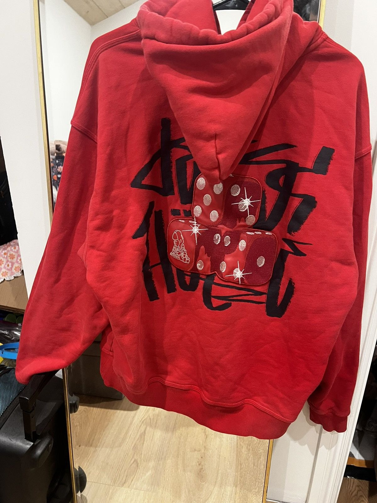 Derschutze DERSCHUTZE Dice Red and white embroidered hoodie Size US L / EU 52-54 / 3 - 5 Thumbnail