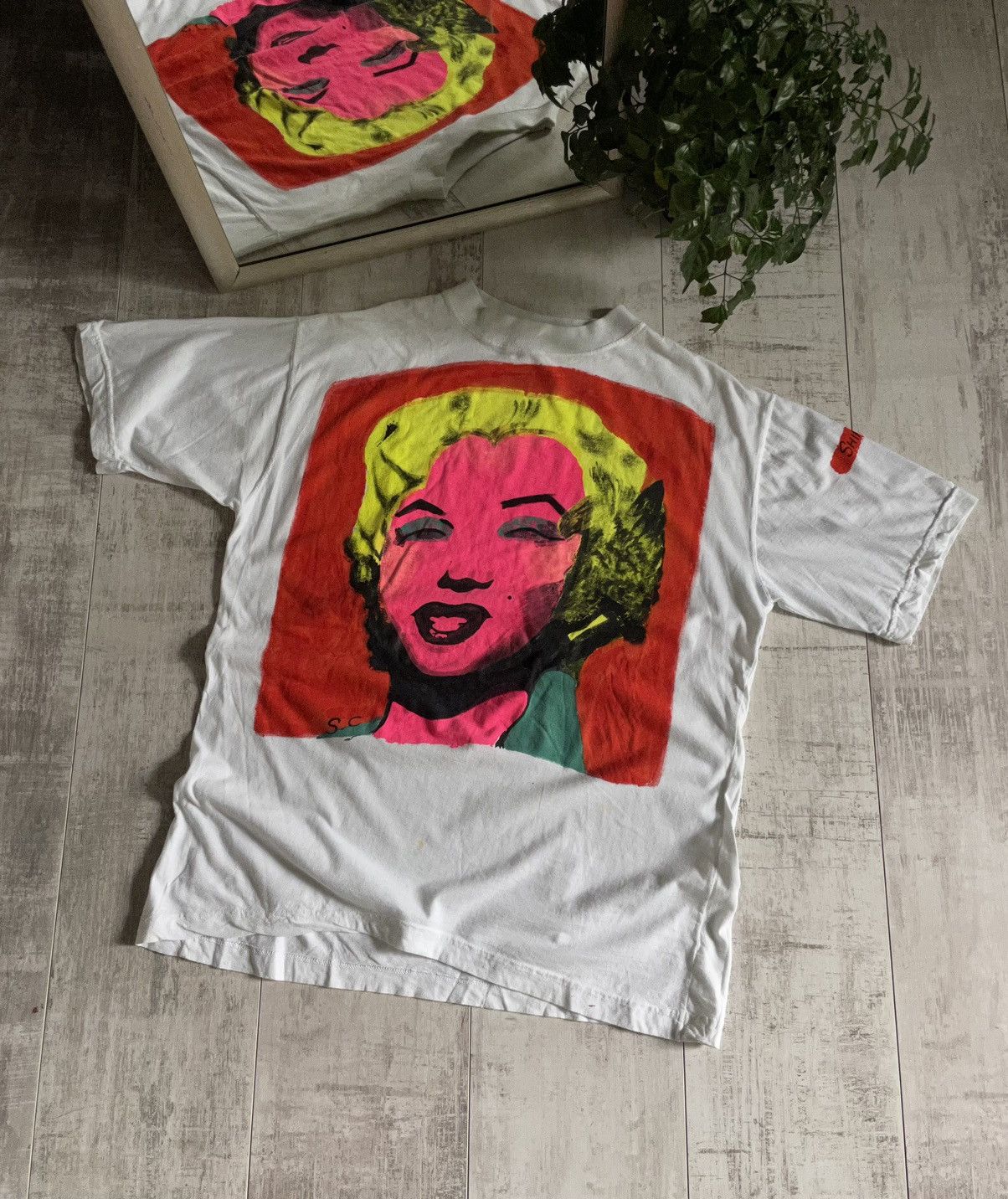 Vintage Vintage 90’s Marilyn Monroe T-Shirt Art Face RARE Size US M / EU 48-50 / 2 - 1 Thumbnail