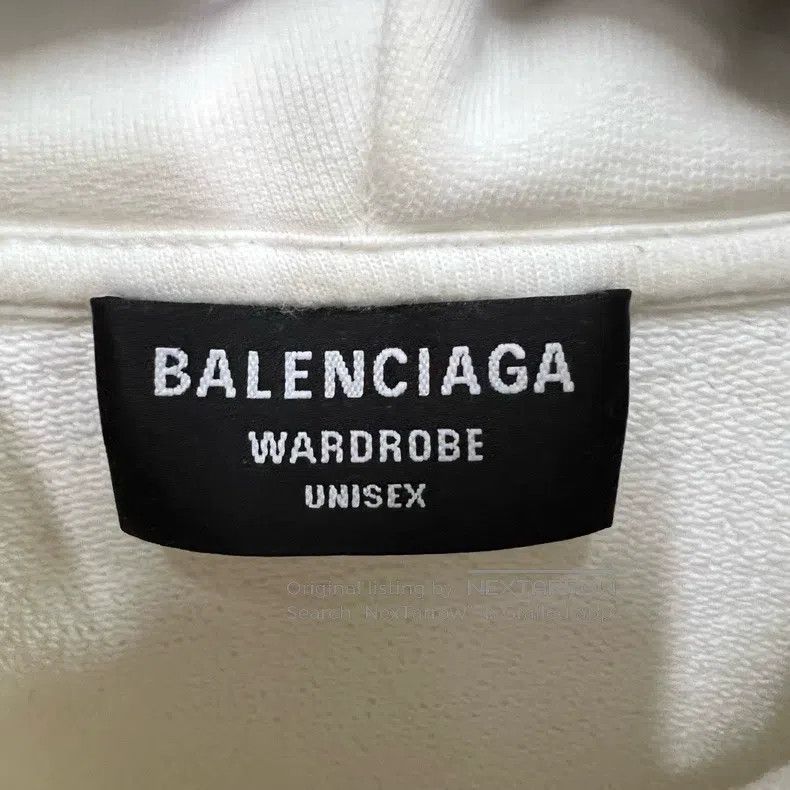 Balenciaga Balenciaga White printed logo hoodie Size US S / EU 44-46 / 1 - 3 Thumbnail