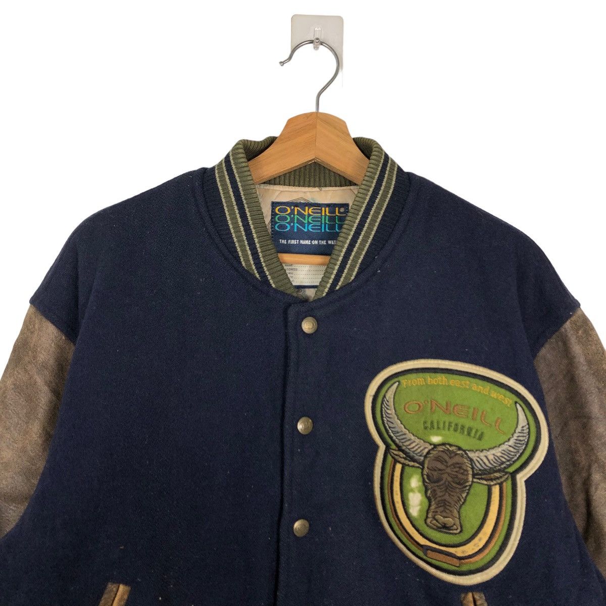 Japanese Brand 🔥90s Rare Vintage Varsity Jacket O’neill Santa Cruz Leather Size US M / EU 48-50 / 2 - 4 Thumbnail