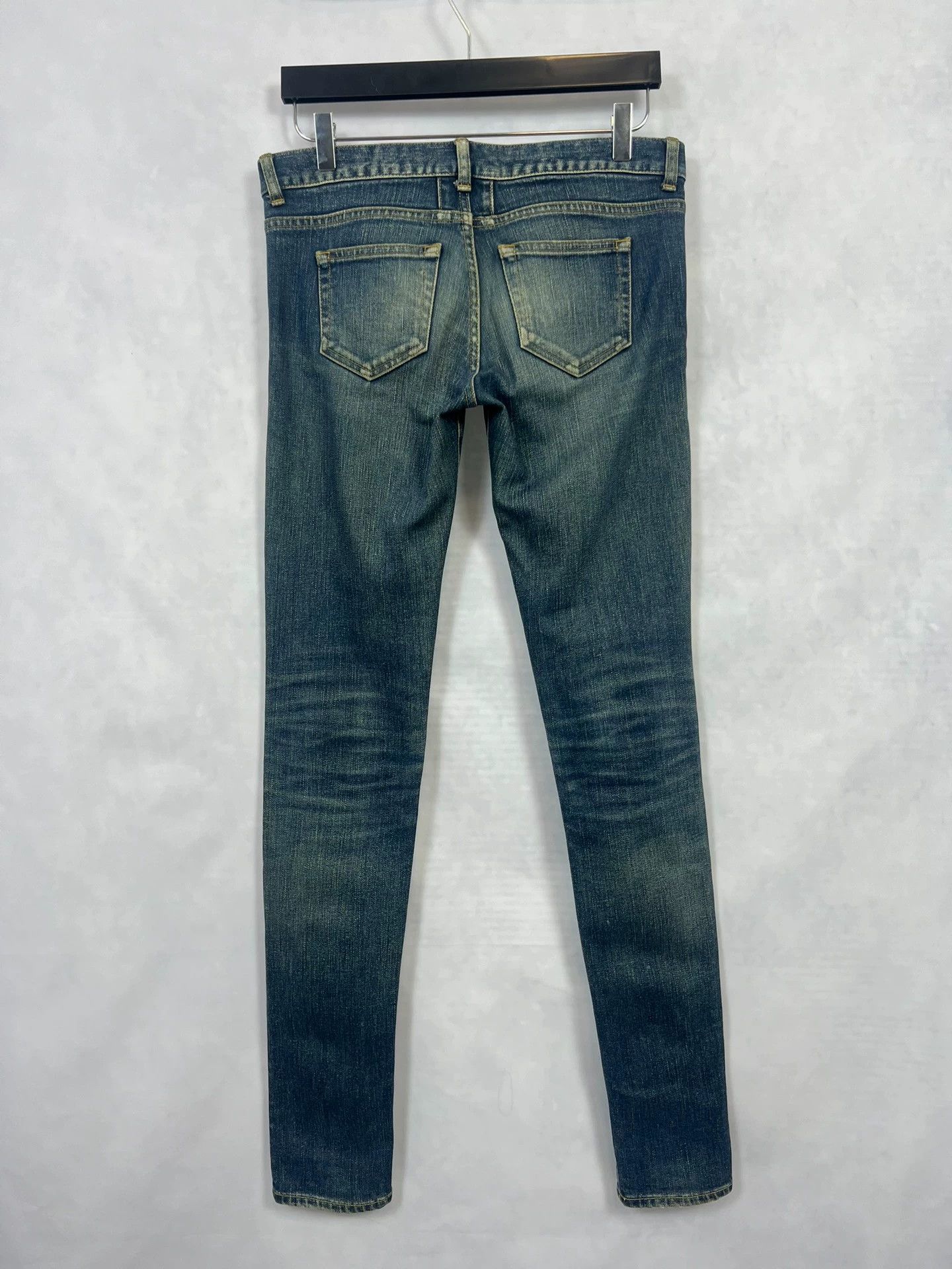 Saint Laurent Paris SLP 13fw navy slim fit distressed jeans 28 Size US 28 / EU 44 - 2 Thumbnail