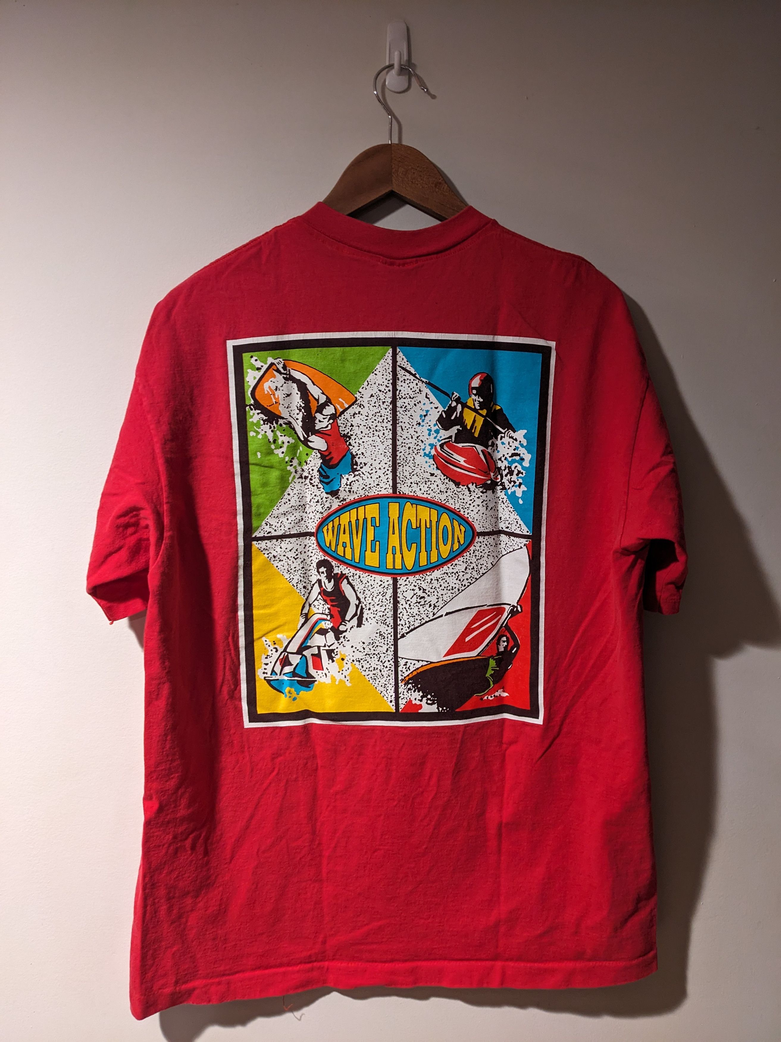 St. Johns Bay × Vintage Vintage 90s Wave Action Water Sport St. John's Bay T-Shirt Size US L / EU 52-54 / 3 - 1 Thumbnail