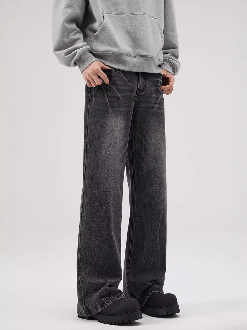 Japanese Brand × Jean Lightning crack baggy vintage loose bootcut jeans Size US 32 / EU 48 - 2 Thumbnail