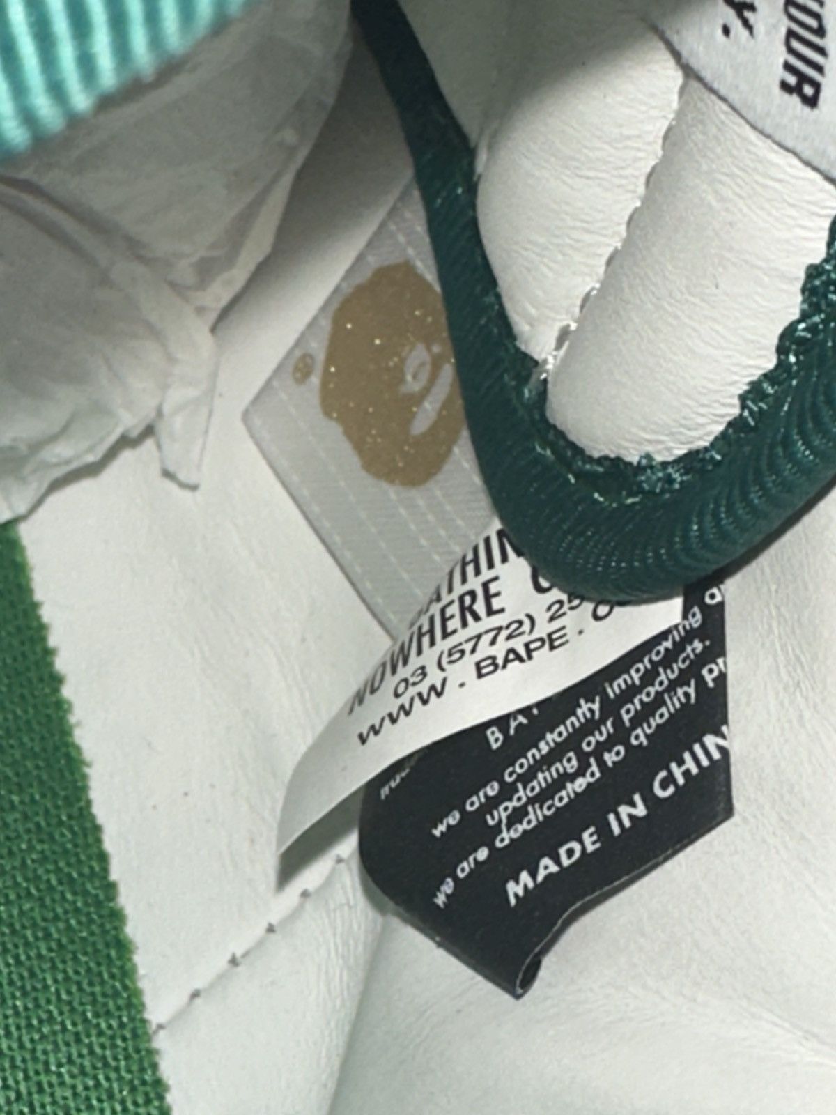 Bape BAPE Green/White Patent Leather Bapesta DS US12 Size US 12 / EU 45 - 8 Thumbnail