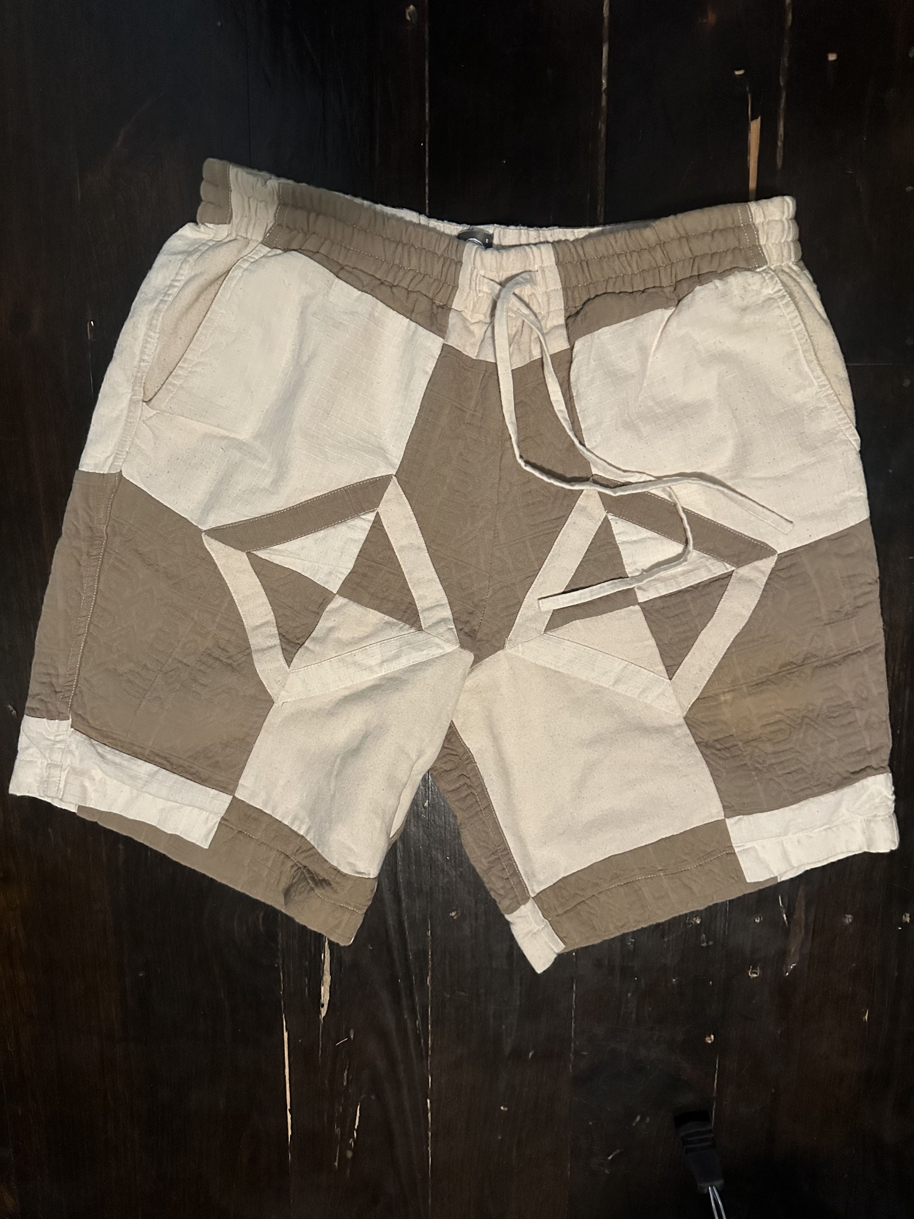 18 East Patchwork Jaipur Shorts - Khaki Multi Size US 30 / EU 46 - 1 Thumbnail