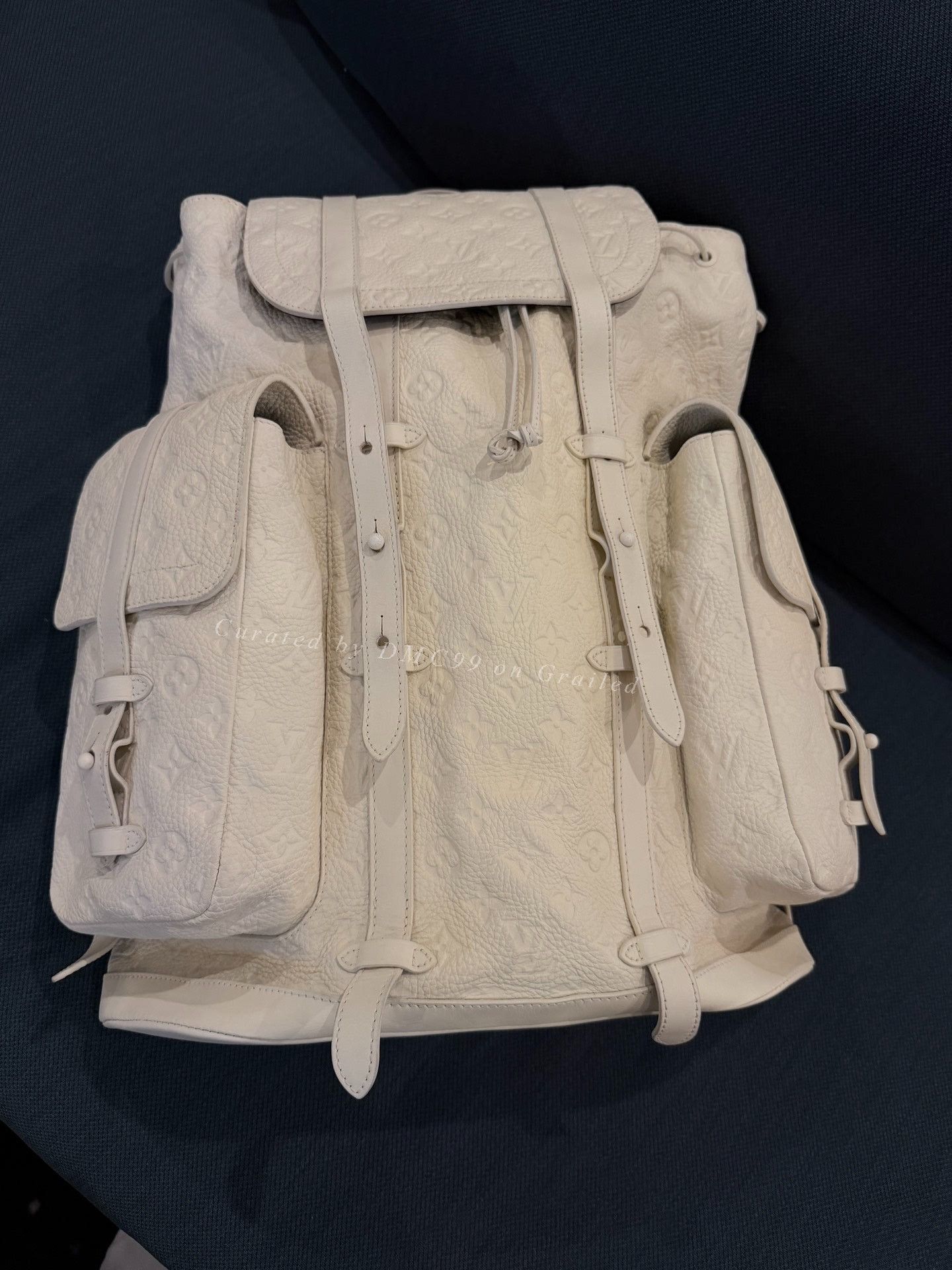 Louis Vuitton LV Christopher Embossed White Backpack Size ONE SIZE - 1 Thumbnail