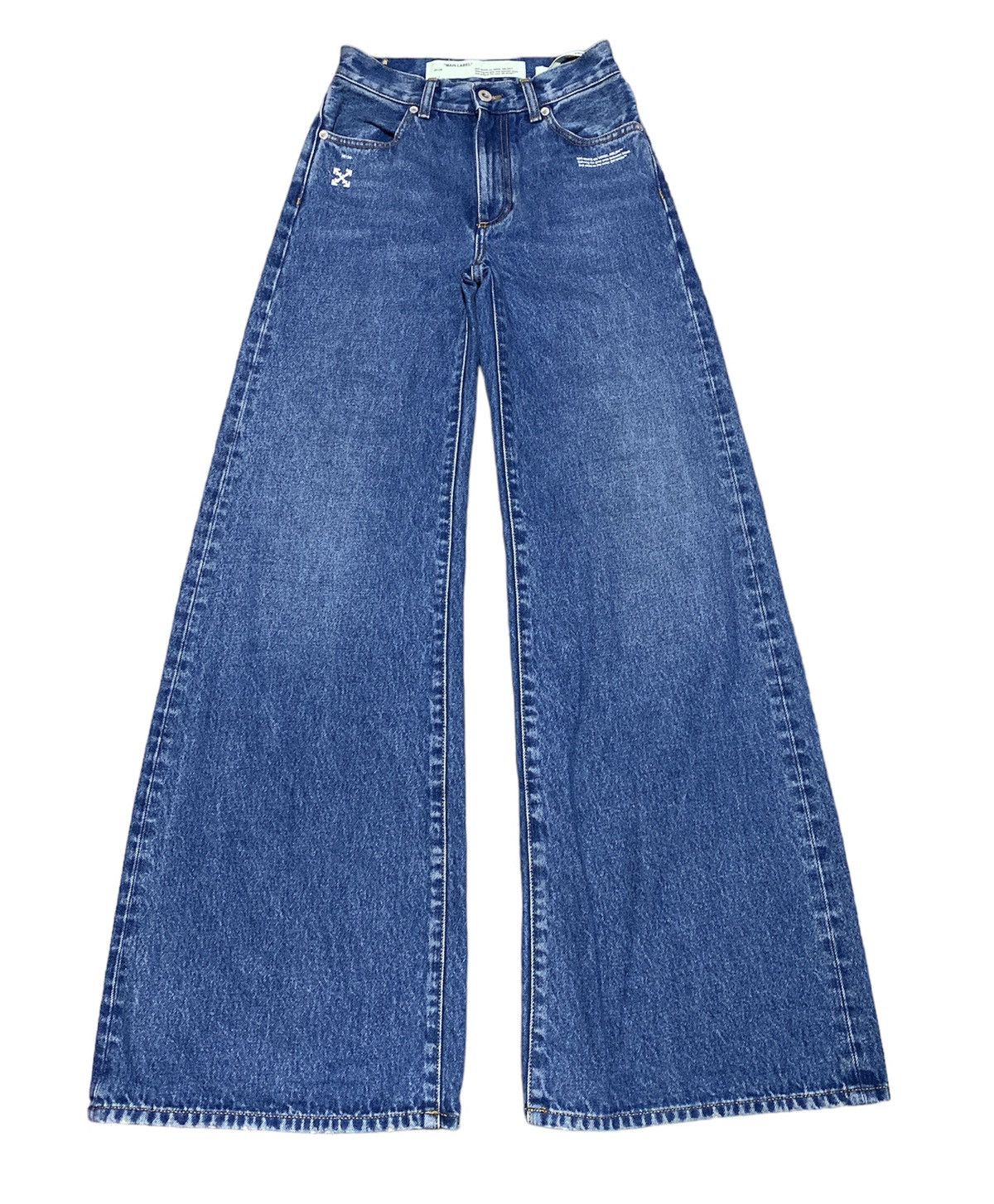 Off-White Off white virgil abloh baggy Flare denim Jeans Size 25" / US 0 / IT 36 - 2 Thumbnail