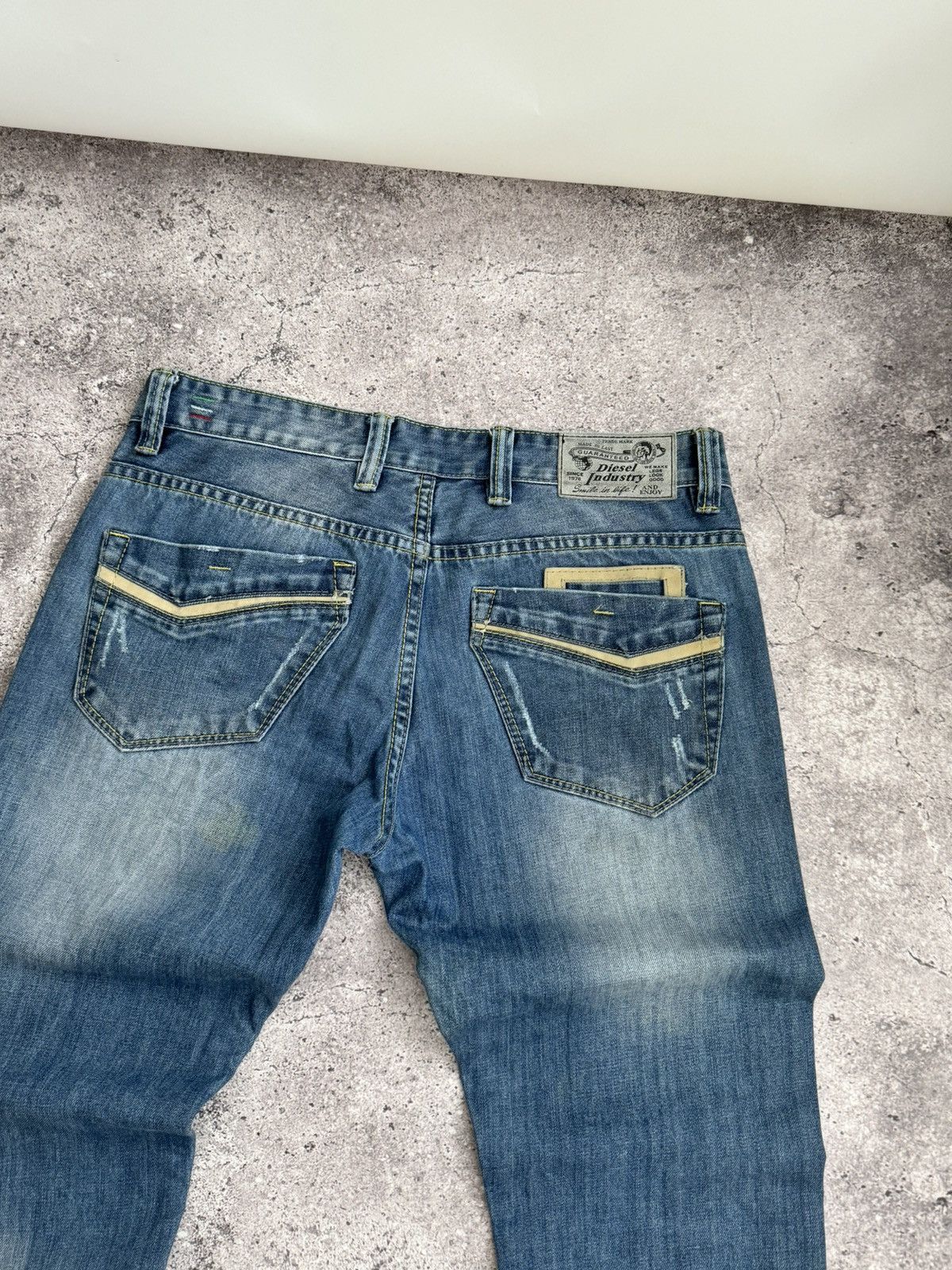 Diesel × Vintage Vintage Diesel Y2K distressed dirty jeans pants Size US 33 - 16 Thumbnail