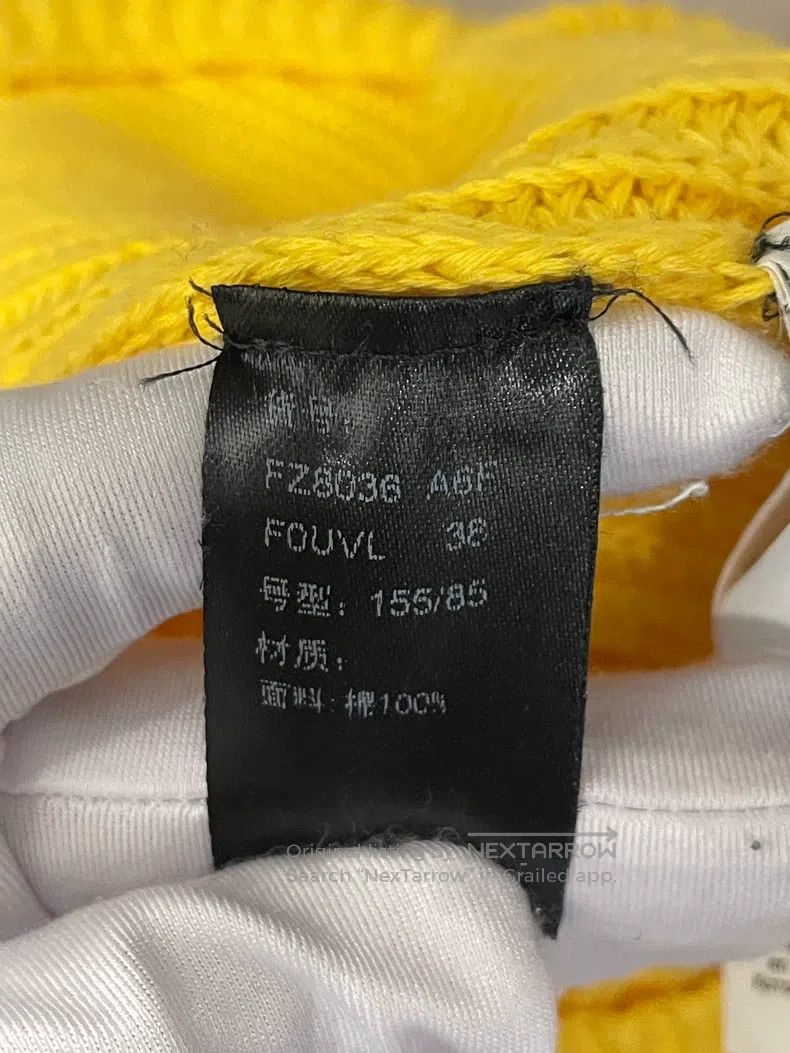 Fendi Fendi Yellow Cotton T-Shirt Size XS / US 0-2 / IT 36-38 - 6 Thumbnail