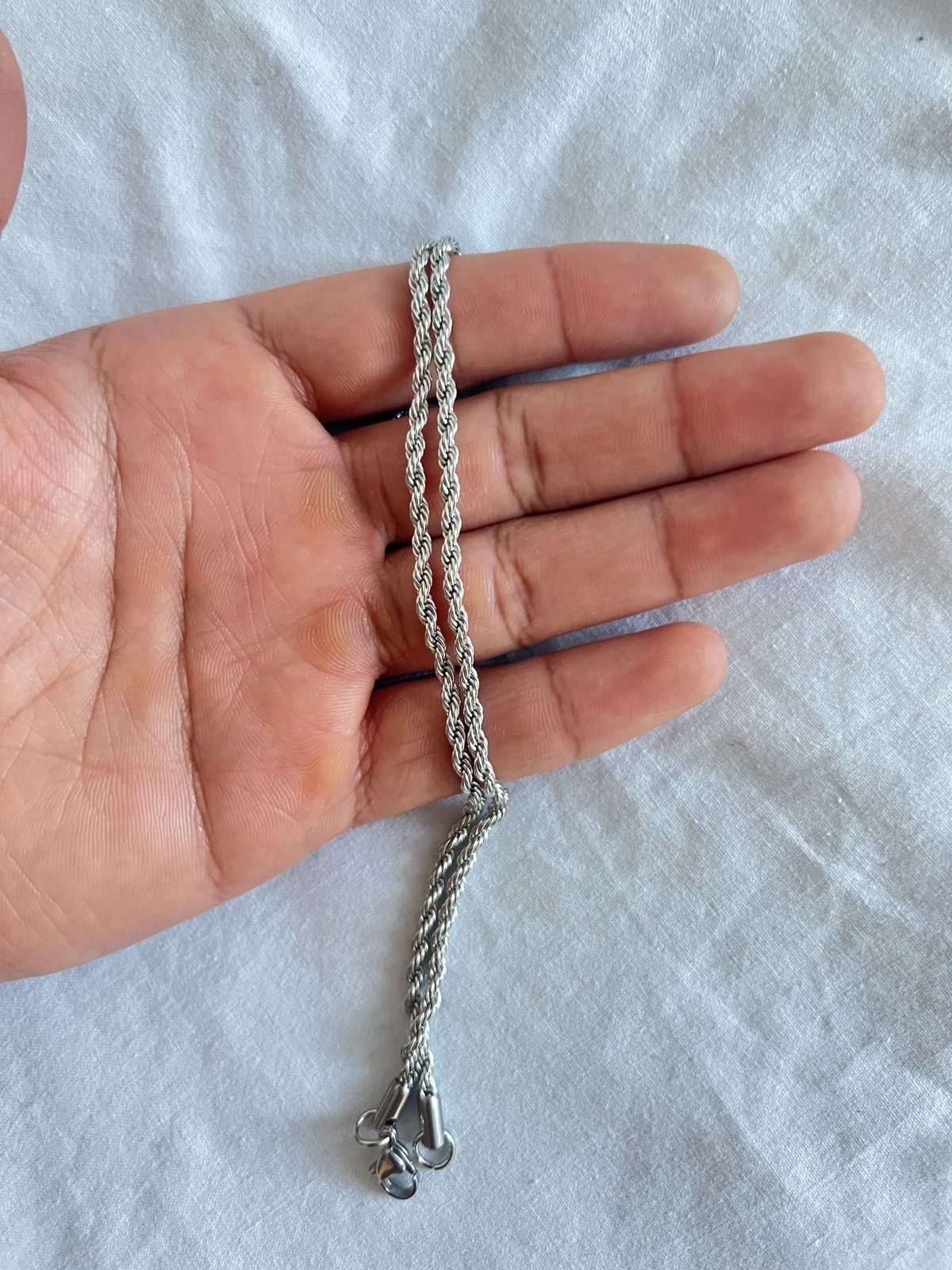 Vintage Stainless steel silver chain Size 40 - 2 Thumbnail