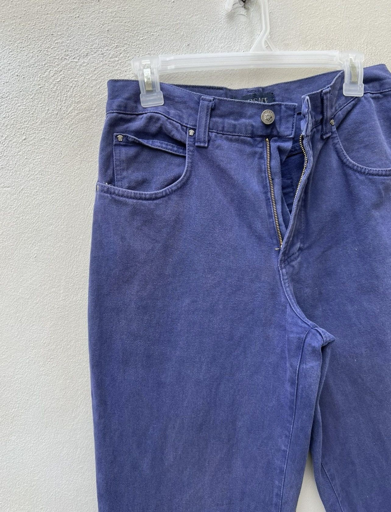 Versace Jeans Couture Vintage Versace Jeans Couture sun Faded Indigo Denim Baggy Size US 29 - 9 Thumbnail