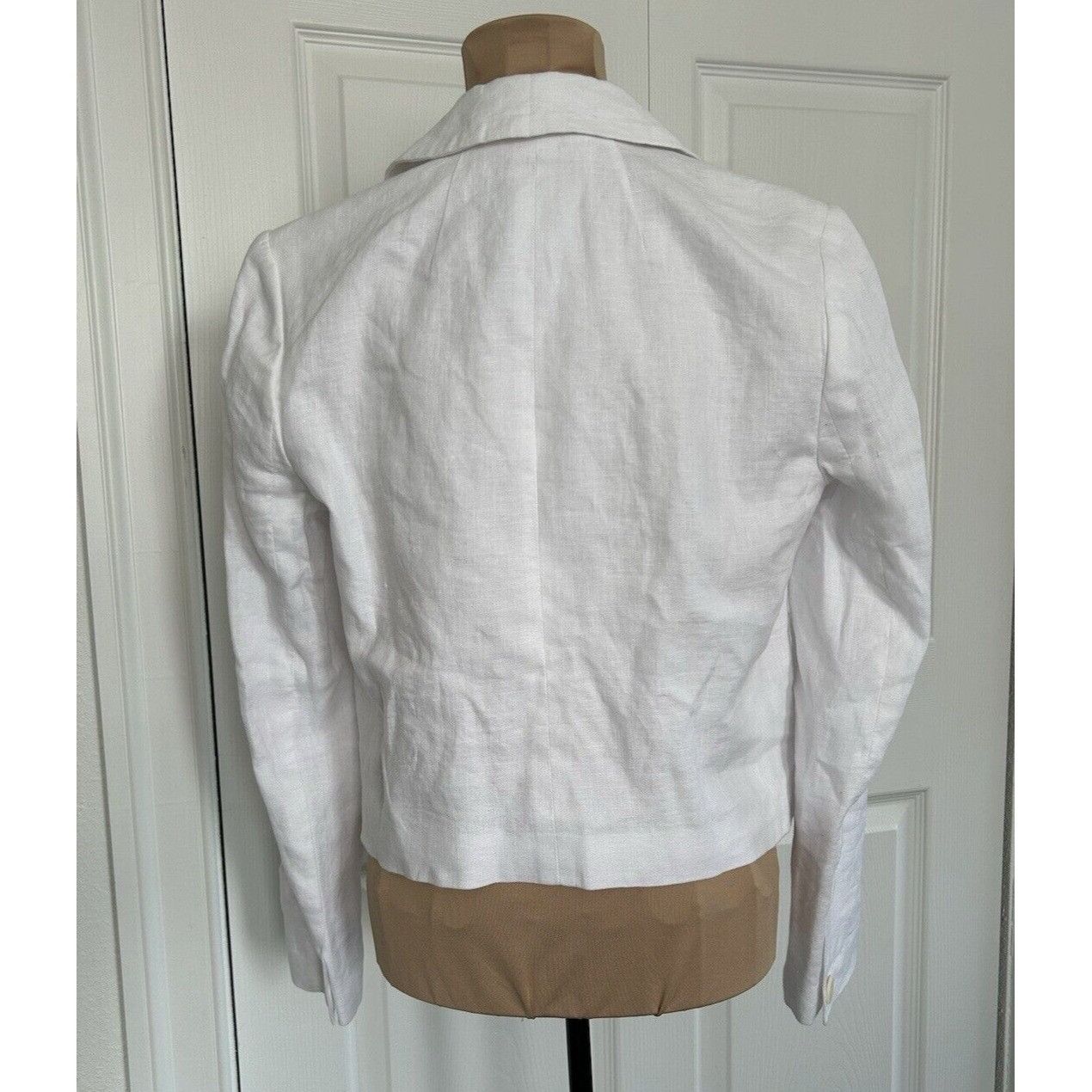 Madewell Madewell The Sutter Cropped Blazer 100% Linen White Size XS Size XS / US 0-2 / IT 36-38 - 6 Thumbnail