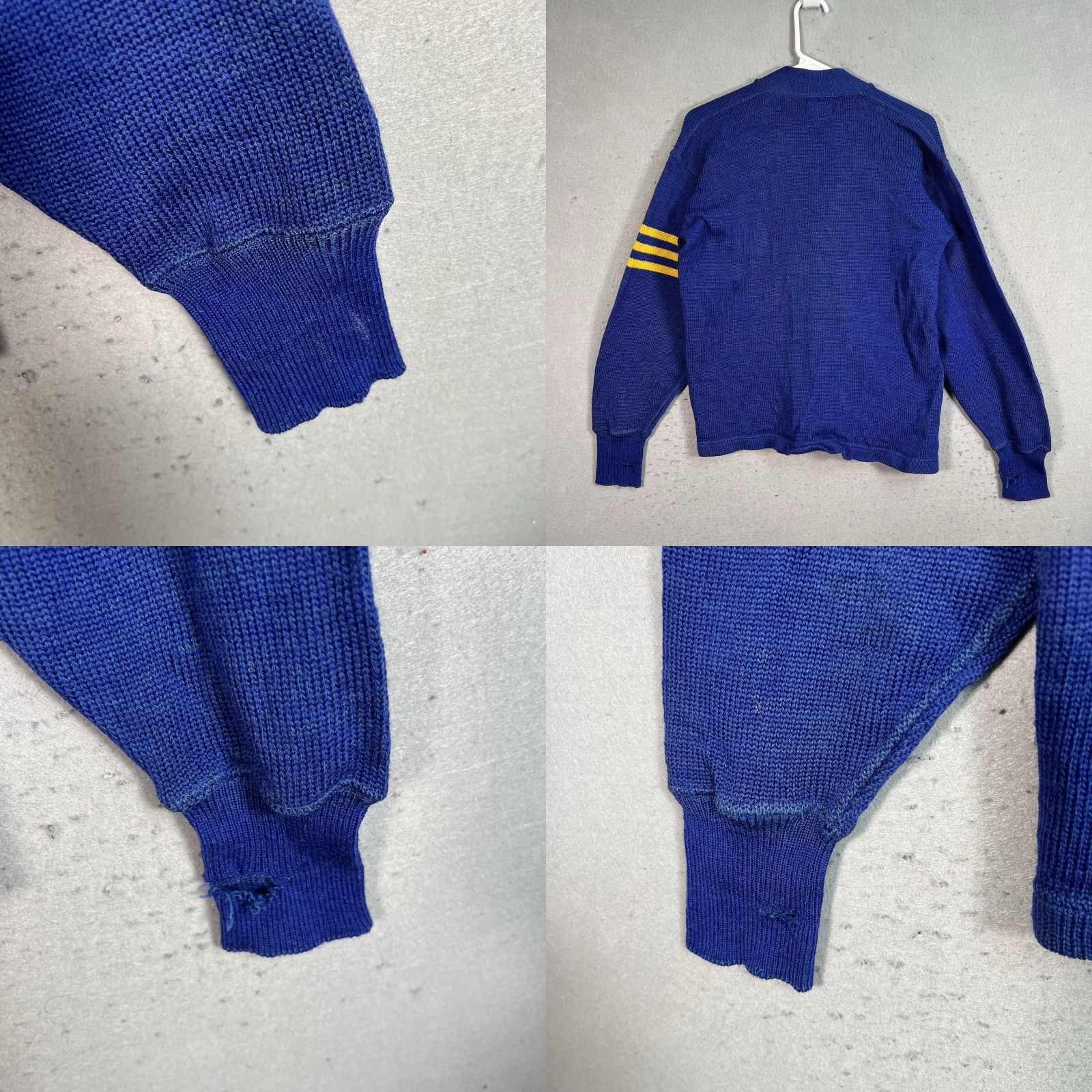 Champion VINTAGE 1940s Champion Knitwear Cardigan Sweater Men’s Small Blue 40s 1940s Mens Size US S / EU 44-46 / 1 - 8 Thumbnail