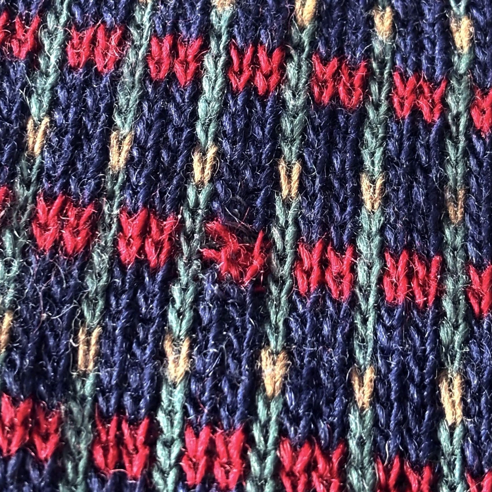 Vintage VINTAGE Karrson Norway wool blend chunky knit jumper XL Mens blue green red Crew Neck Jumper Mens 90s Retro Pattern Pullover Wool Blend Knit Size US XL / EU 56 / 4 - 6 Thumbnail