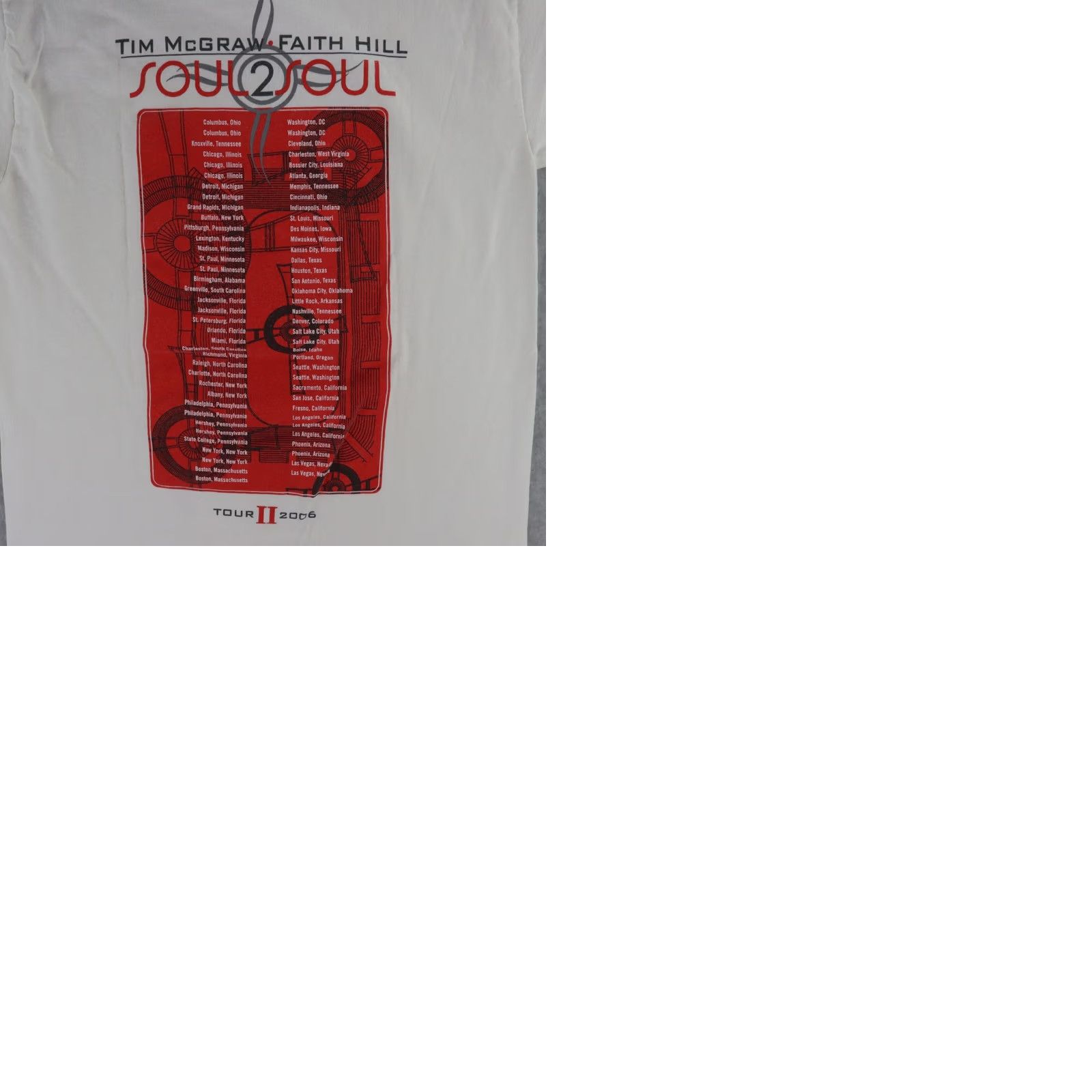 Vintage TIM McGRAW & FAITH HILL SOUL 2 SOUL 2006 TOUR T-Shirt Size Small Size US S / EU 44-46 / 1 - 9 Thumbnail