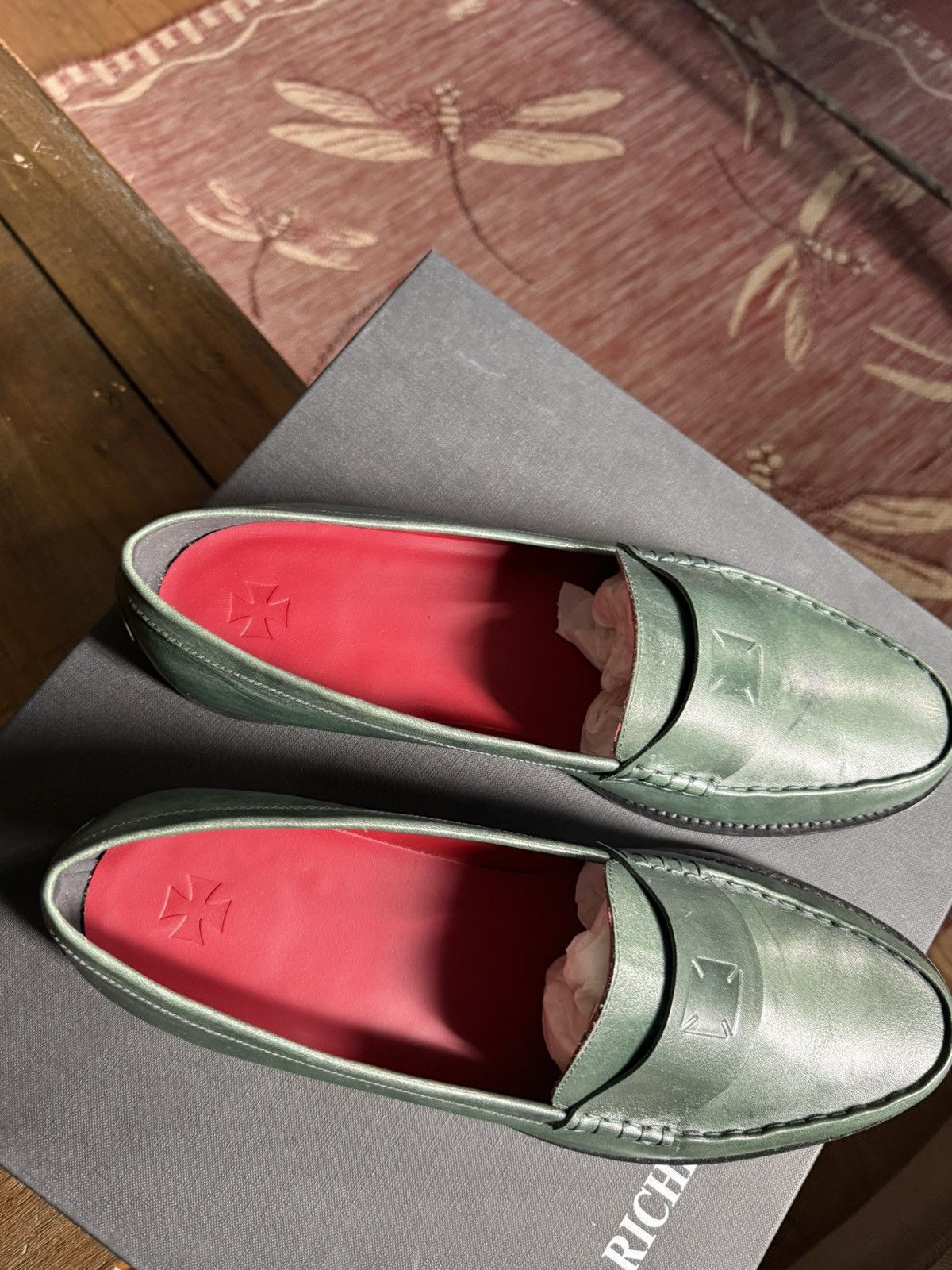 Enfants Riches Deprimes ERD Penny Loafer sz11 “cow glazed dark green” Size US 11 / EU 44 - 7 Thumbnail
