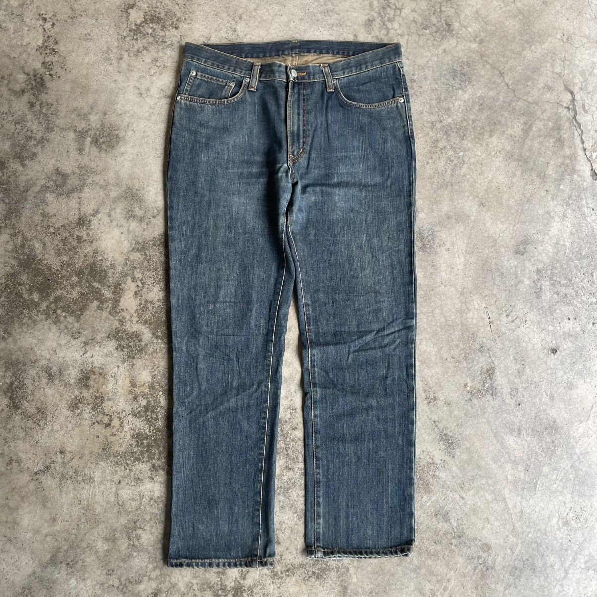Edwin 🔥Vintage Edwin E535 Stoned Washed Distress Denim Jeans Size US 37 - 1 Thumbnail