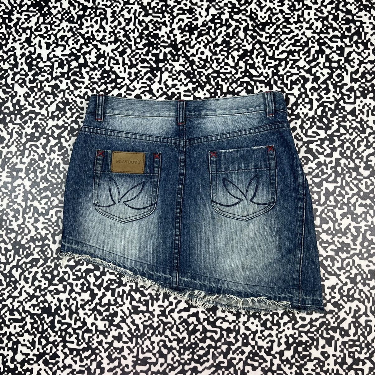 Playboy Vintage Y2K Playboy Sexy Style Denim Japanese Mini Skirt Size 28" / US 6 / IT 42 - 4 Thumbnail