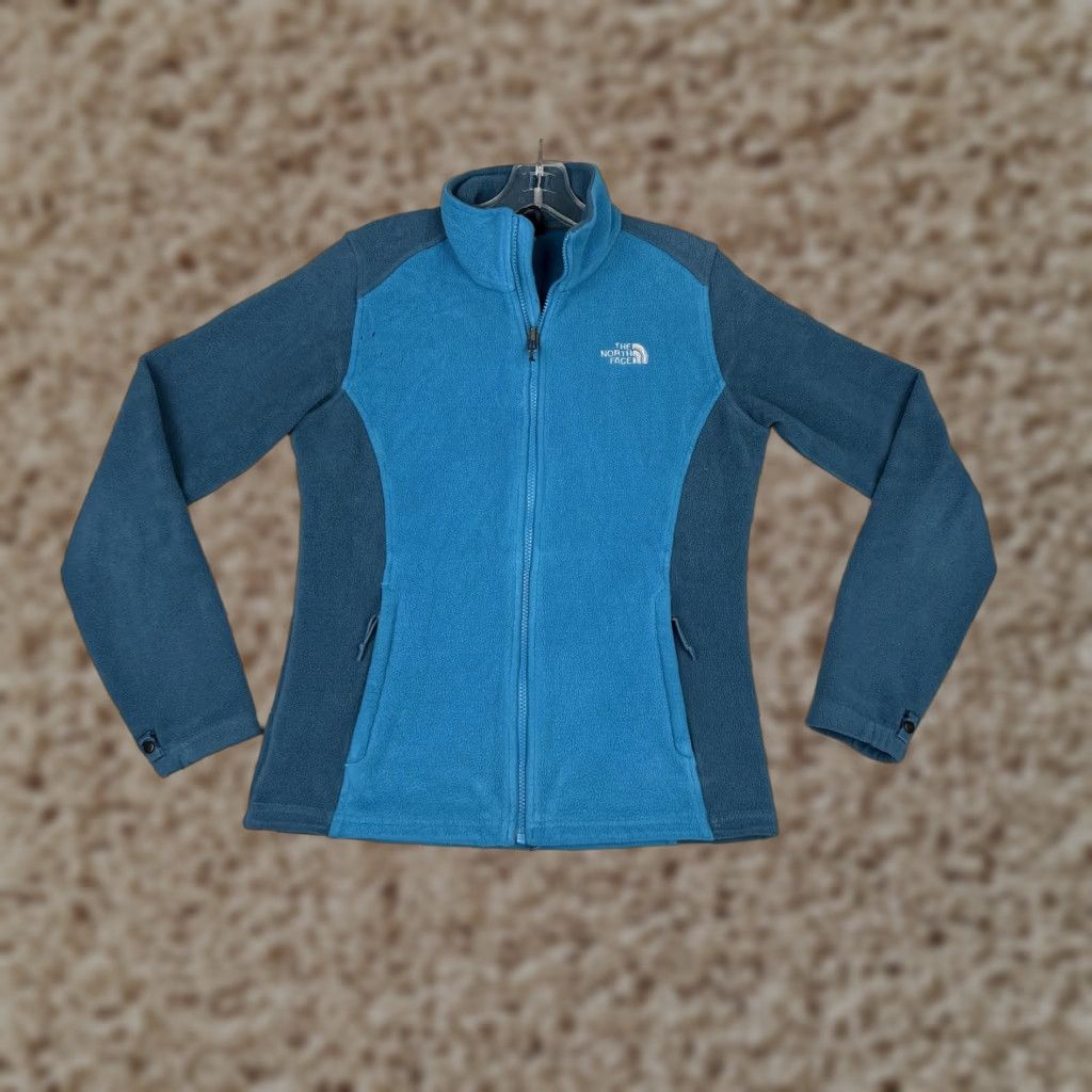 The North Face The North Face Jacket Womens Small Blue Fleece Full Zip Mock Neck Outdoor Hiking Size S / US 4 / IT 40 - 1 Thumbnail