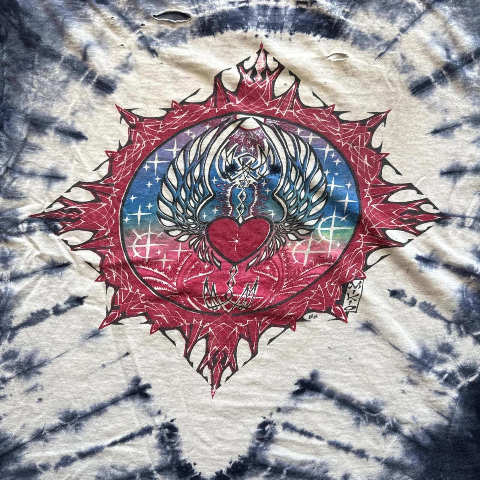 Hanes Phil Brown X Miko Vintage 1986 Skull Flower 80’s T-Shirt Size US L / EU 52-54 / 3 - 5 Thumbnail
