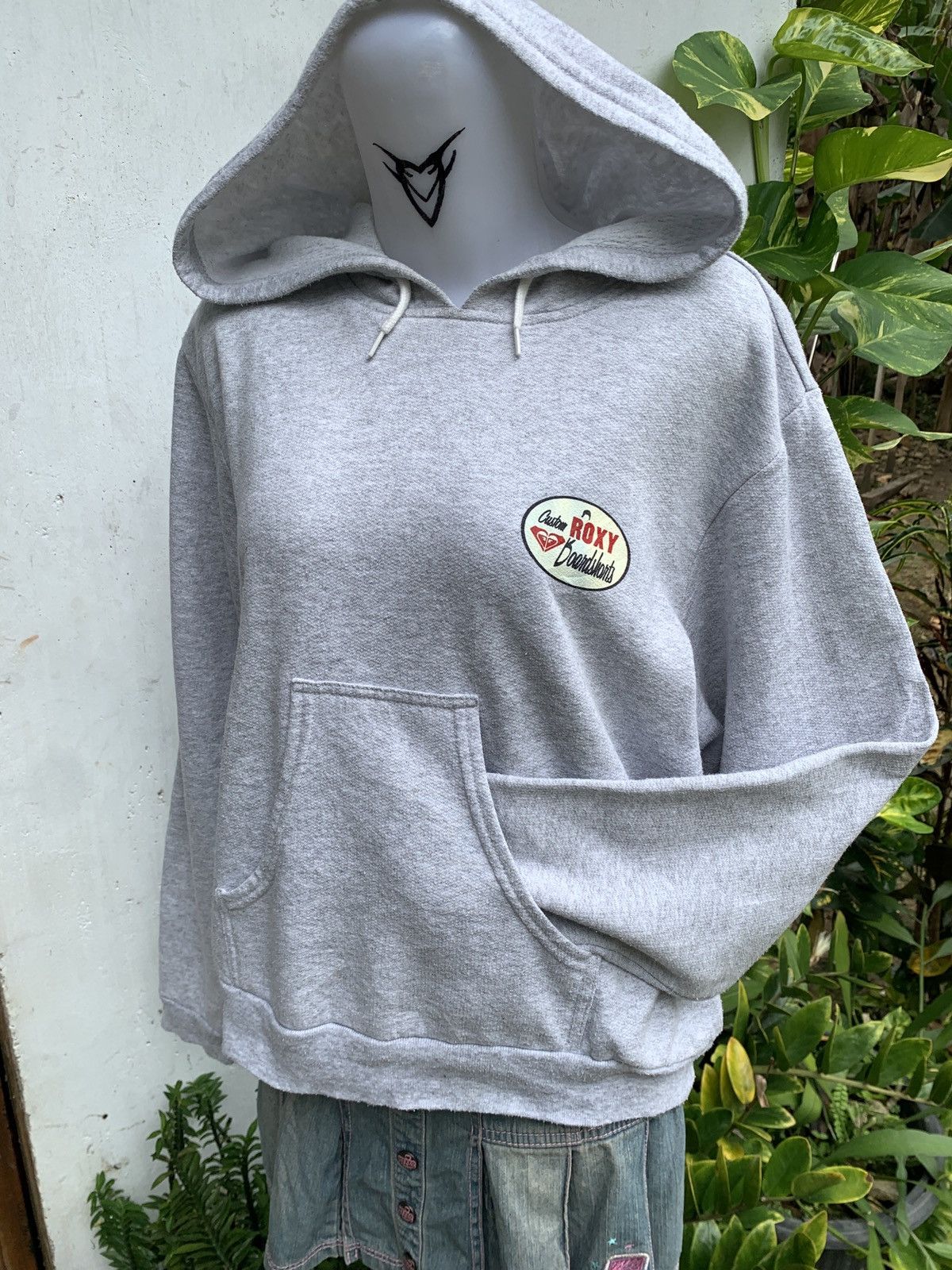 Quiksilver × Vintage y2k Roxy by Quiksilver Heather Gray Surf Graphic Hoodie Size M / US 6-8 / IT 42-44 - 3 Thumbnail