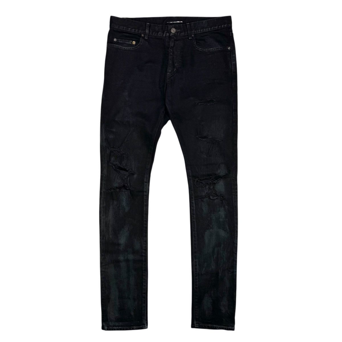エディ期 SAINT LAURENT destroy denim Saint Laurent Paris saint laurent destroyed denim jacket