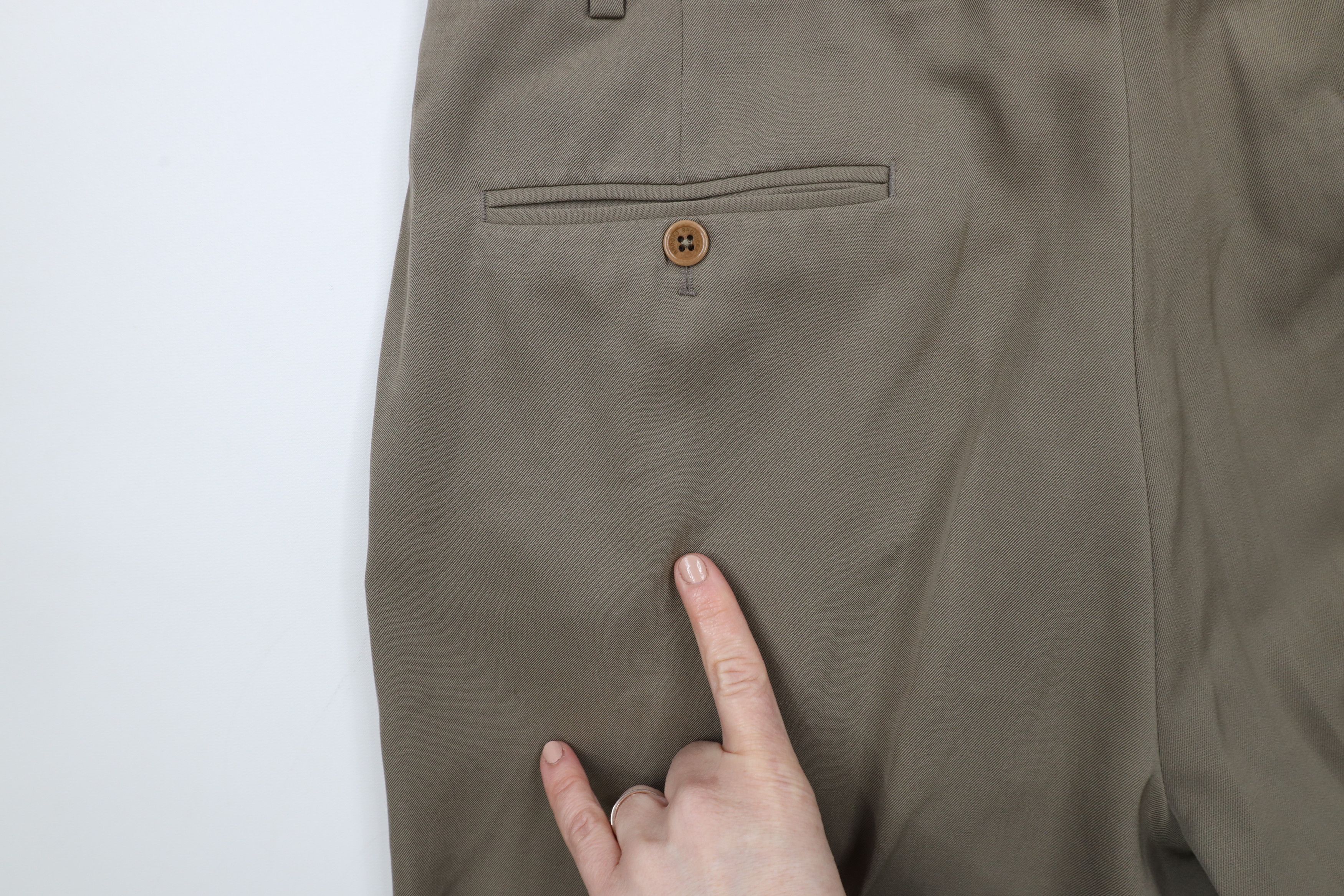 Brooks Brothers × Vintage Vintage 90s Brooks Brothers Cuffed Wide Leg Chino Pants Size US 34 / EU 50 - 12 Thumbnail