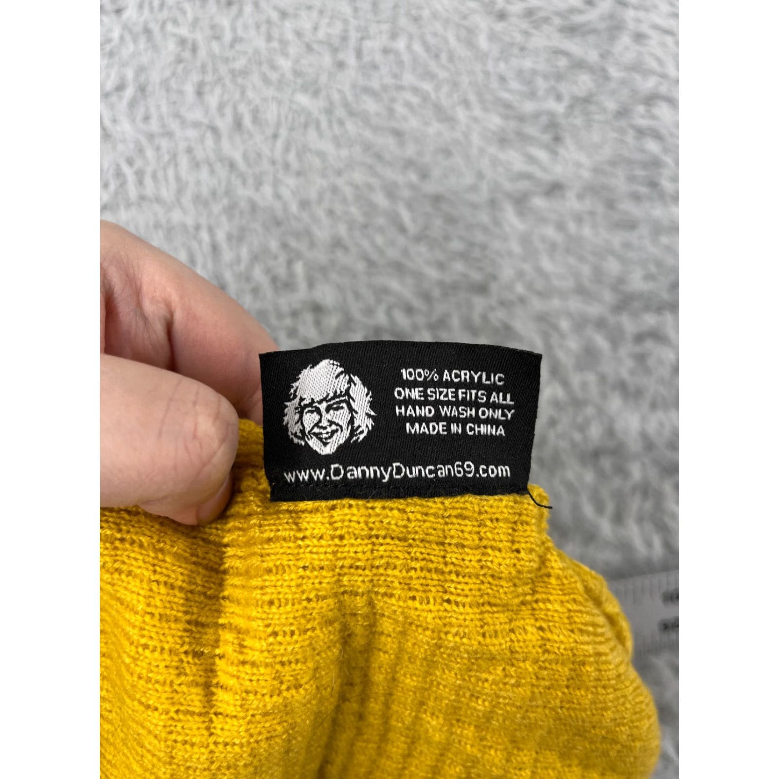 Vintage DannyDuncan69 Virginity Rocks Beanie Adult One Size Yellow Waffle Knit Acrylic Skate Size ONE SIZE - 6 Thumbnail