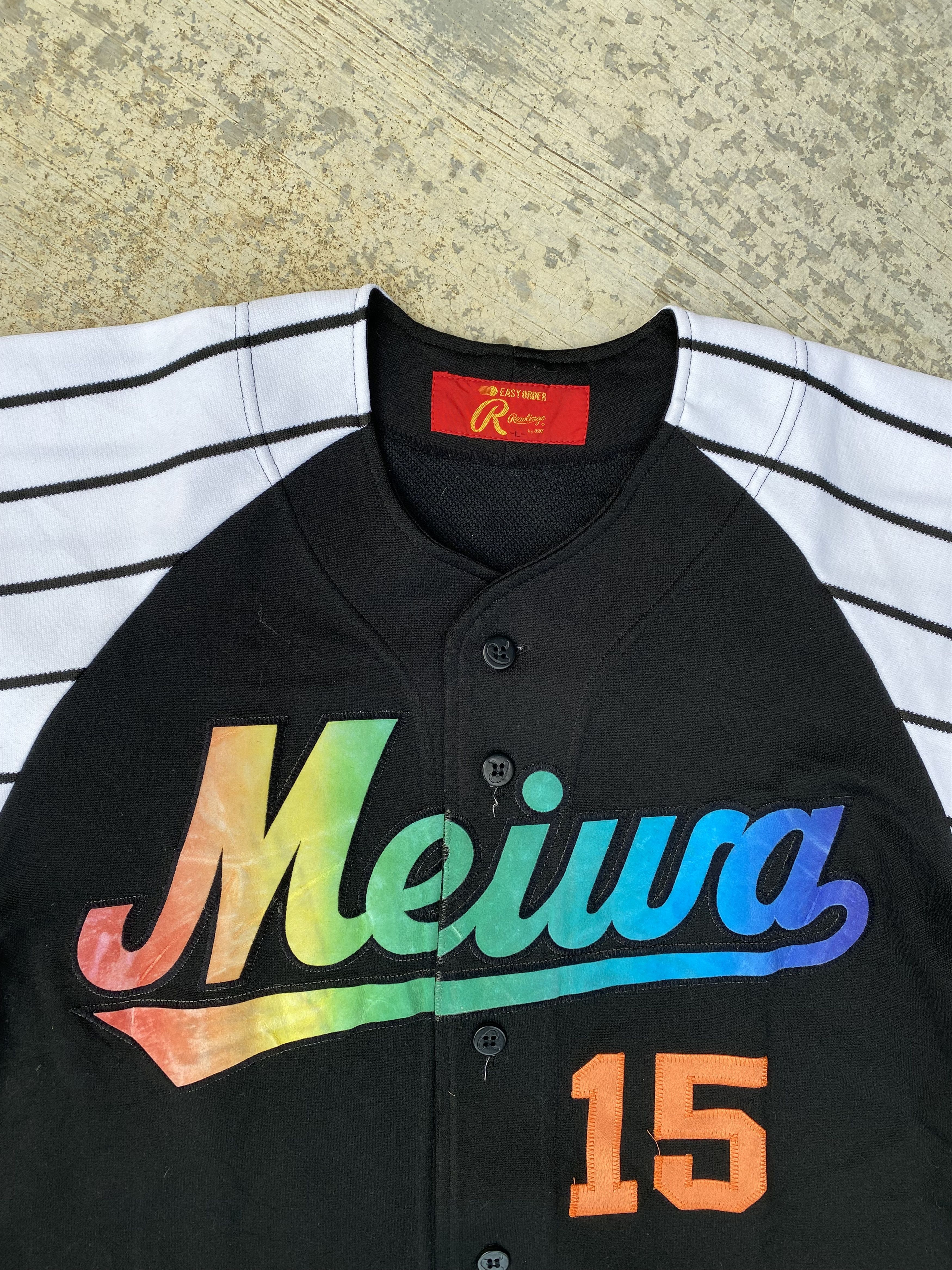 Japanese Brand × MLB Vintage Rawling Meiwa Rainbow baseball jersey Size US M / EU 48-50 / 2 - 3 Thumbnail