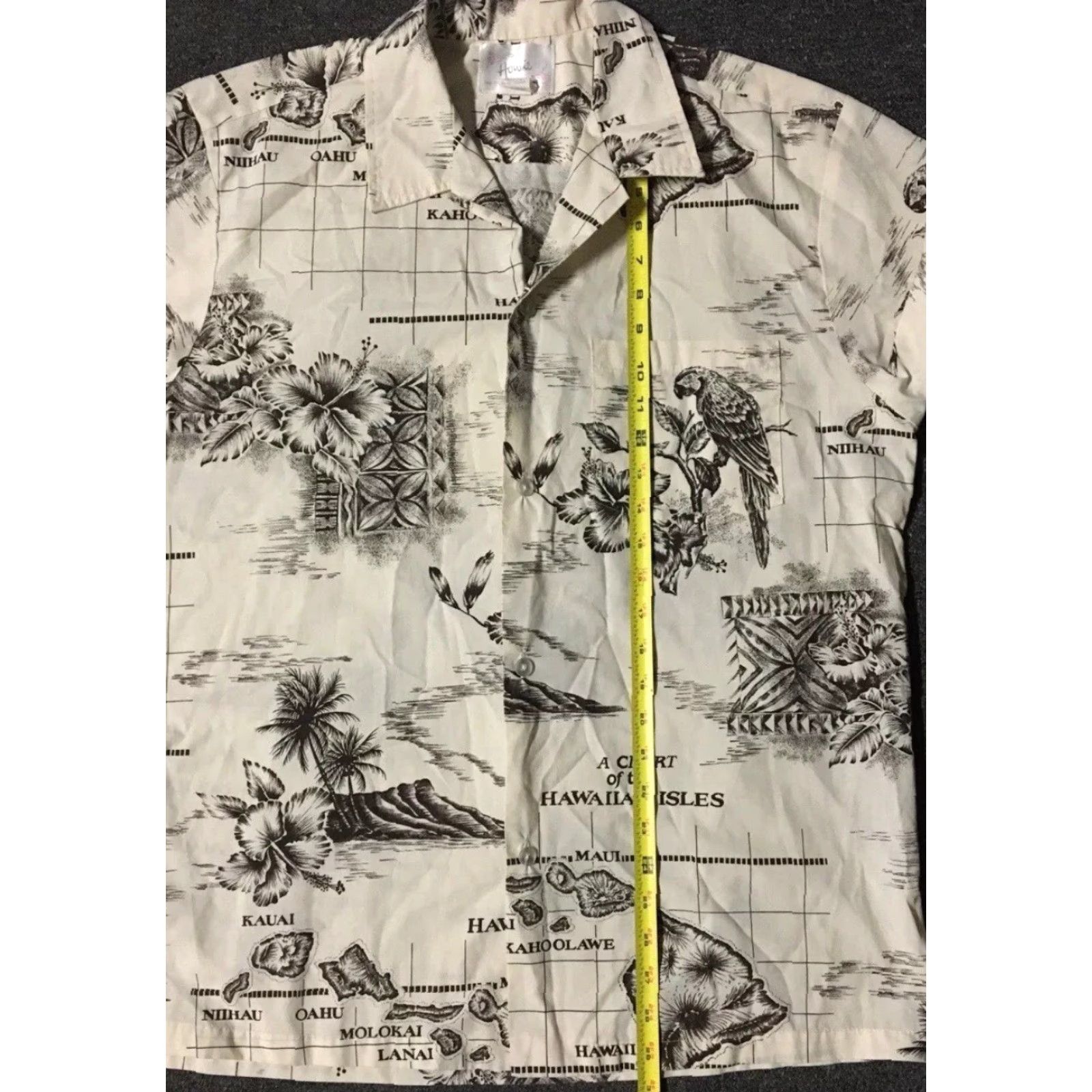 Vintage Vtg 90s Howie AOP Hawaiian Map Shirt L Parrot Animal Art Surf Skate Beach Grunge Size US L / EU 52-54 / 3 - 6 Thumbnail