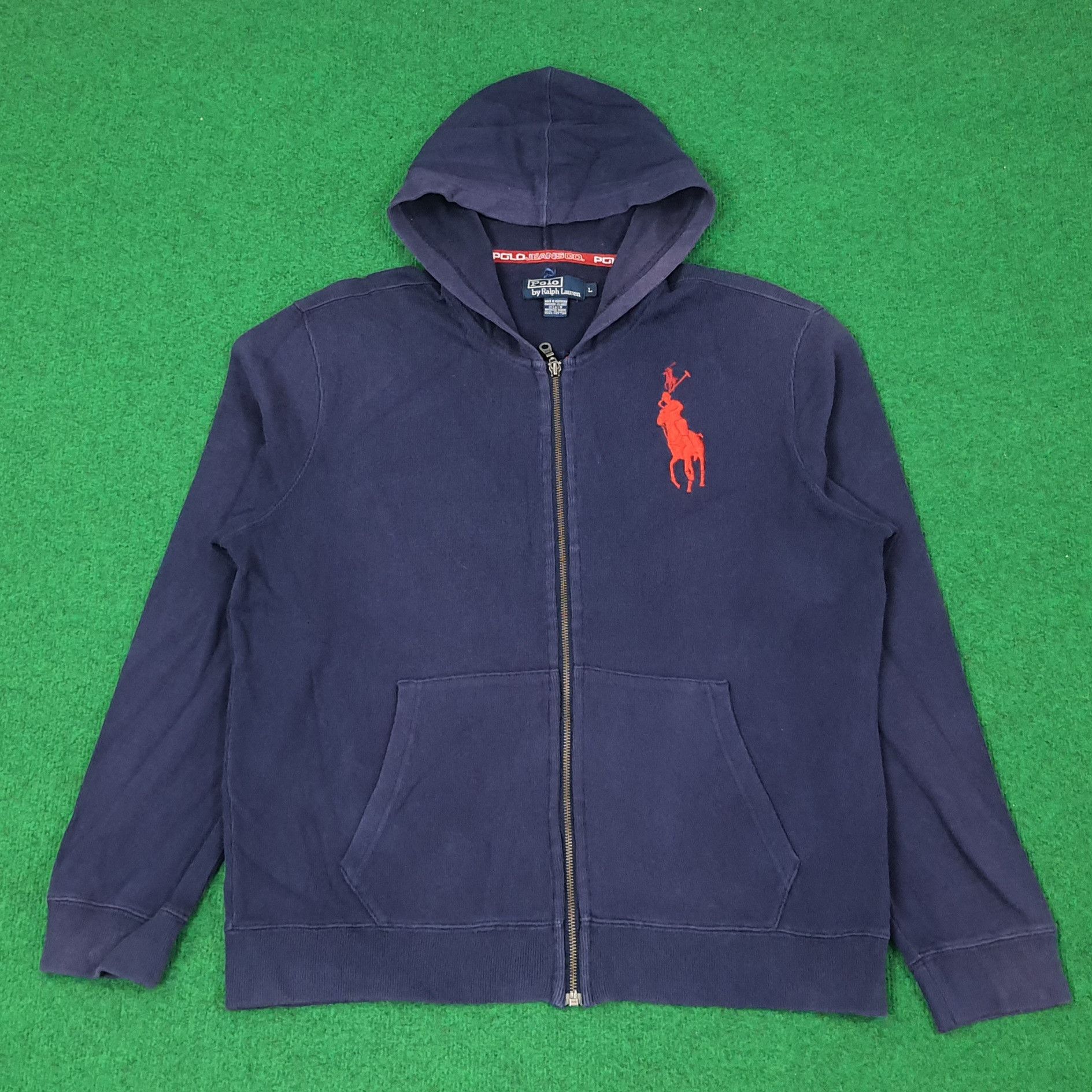 Polo Ralph Lauren Vintage POLO by Ralph Lauren Zipper Hoodie C253N18 Size US L / EU 52-54 / 3 - 1 Thumbnail