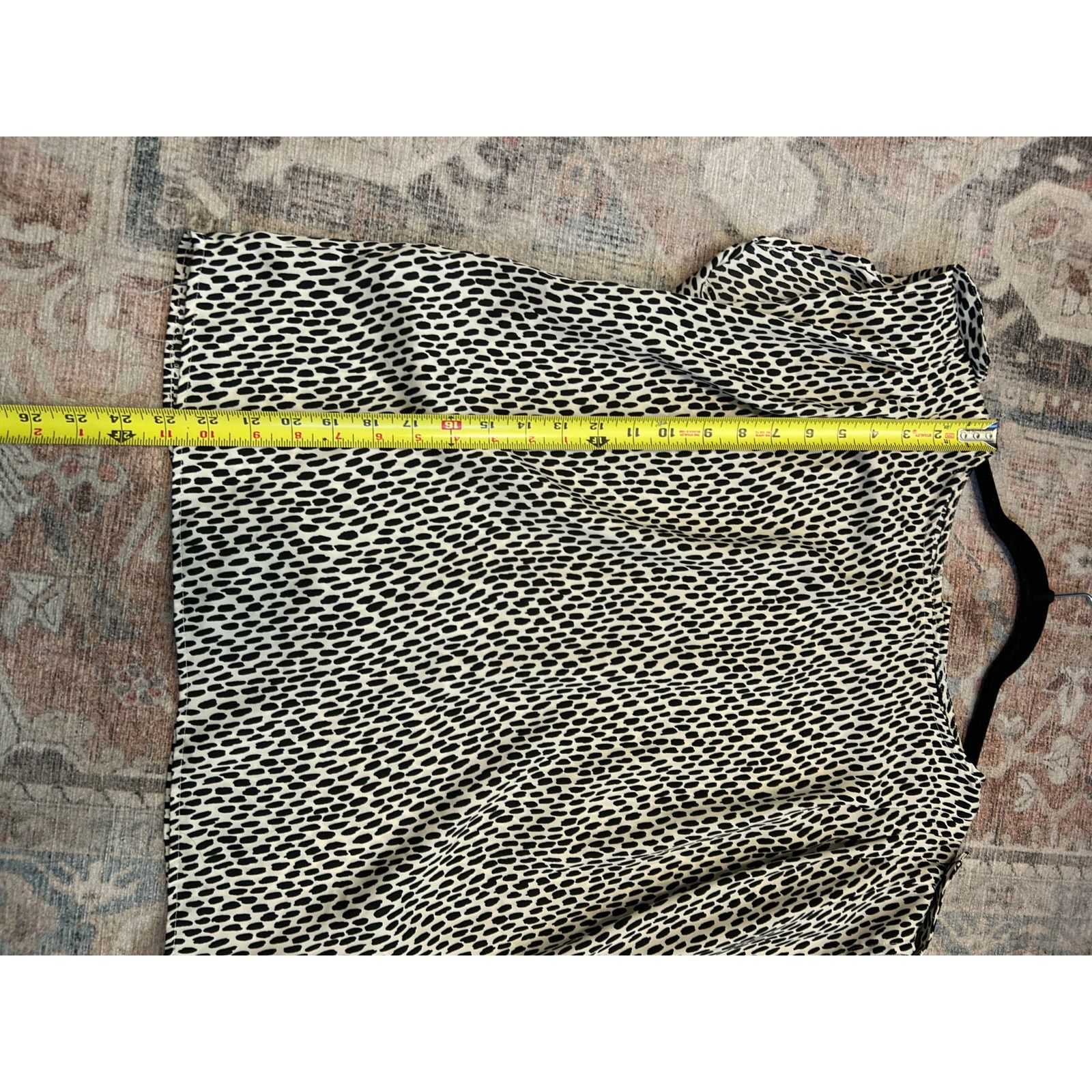 WhoWhat Who What Wear Black/White Spot Blouse Buttons - Sz Medium Size M / US 6-8 / IT 42-44 - 6 Thumbnail