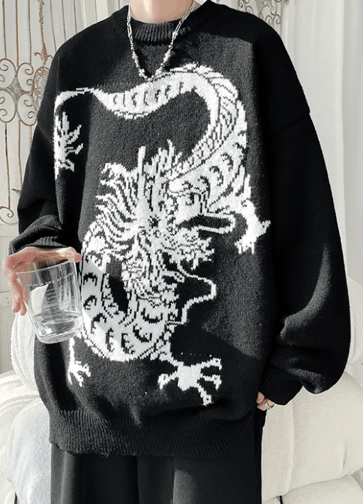 Japanese Brand × Vintage "Dragon Selfie -M" Knitted Sweaters Size US M / EU 48-50 / 2 - 2 Thumbnail