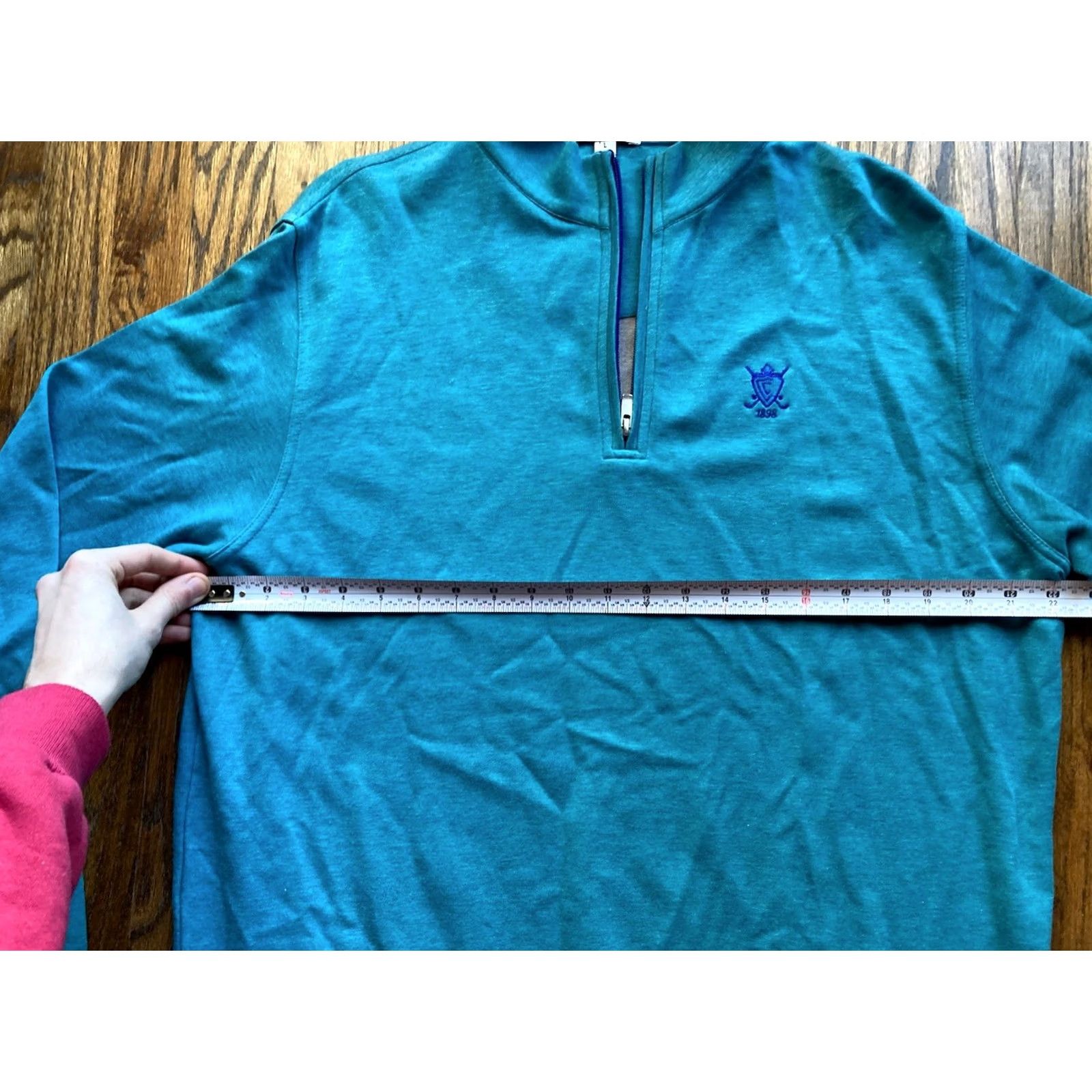 Peter Millar Peter Millar 1/4 Zip Pullover Mens Large Perth Performance Turquoise Blue Golf Shirt Size US L / EU 52-54 / 3 - 7 Thumbnail