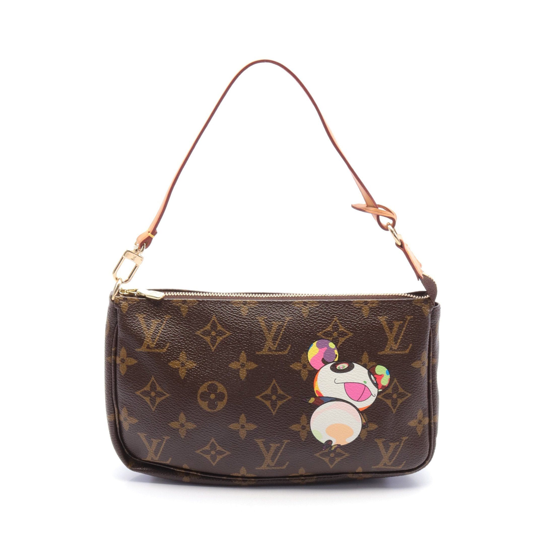 Louis Vuitton Louis Vuitton Pochette Accessoires Monogram Panda Handbag Leather Brown Size ONE SIZE - 1 Thumbnail