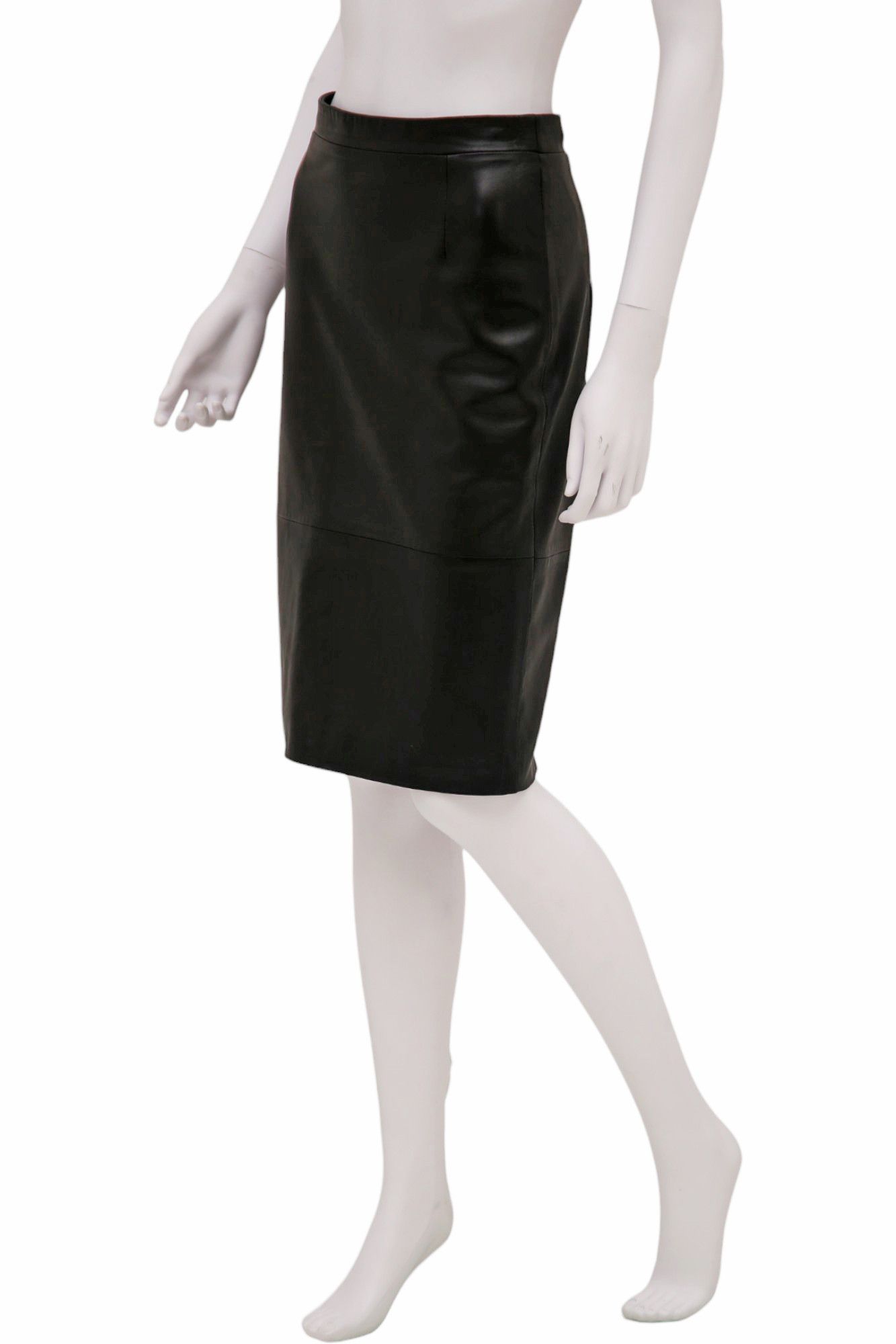 Ruffo Research × Veronique Branquinho S/S 1999 Leather Midi Skirt Size 28" / US 6 / IT 42 - 2 Thumbnail