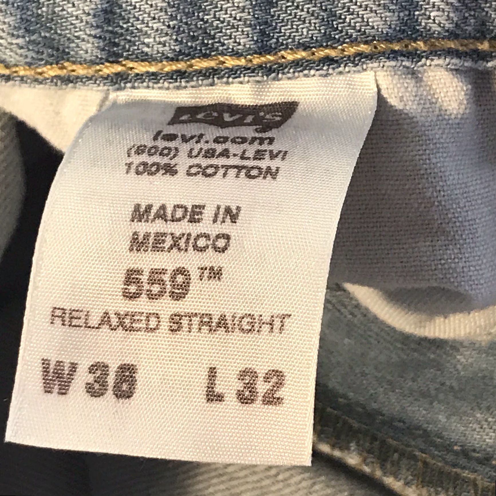 Levi's Levi's 559 Light Wash Relaxed Straight Jeans Mens Size 36x32 Blue American Size US 36 / EU 52 - 5 Thumbnail