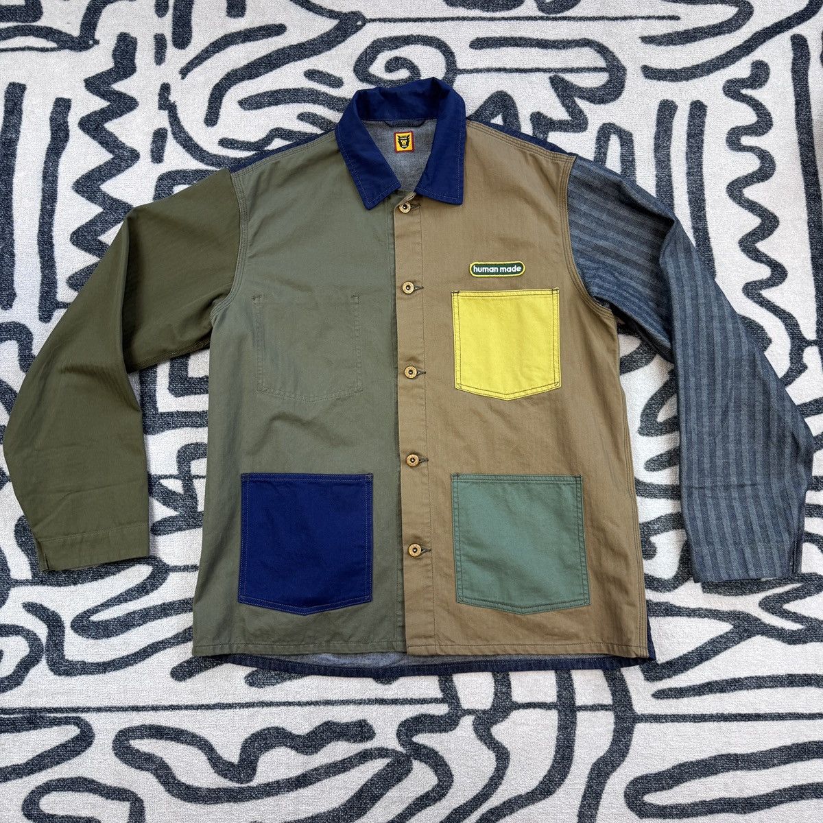 Human Made Human Made Men's Crazy Coverall Jacket in Olive Drab XL Size US XL / EU 56 / 4 - 1 Thumbnail