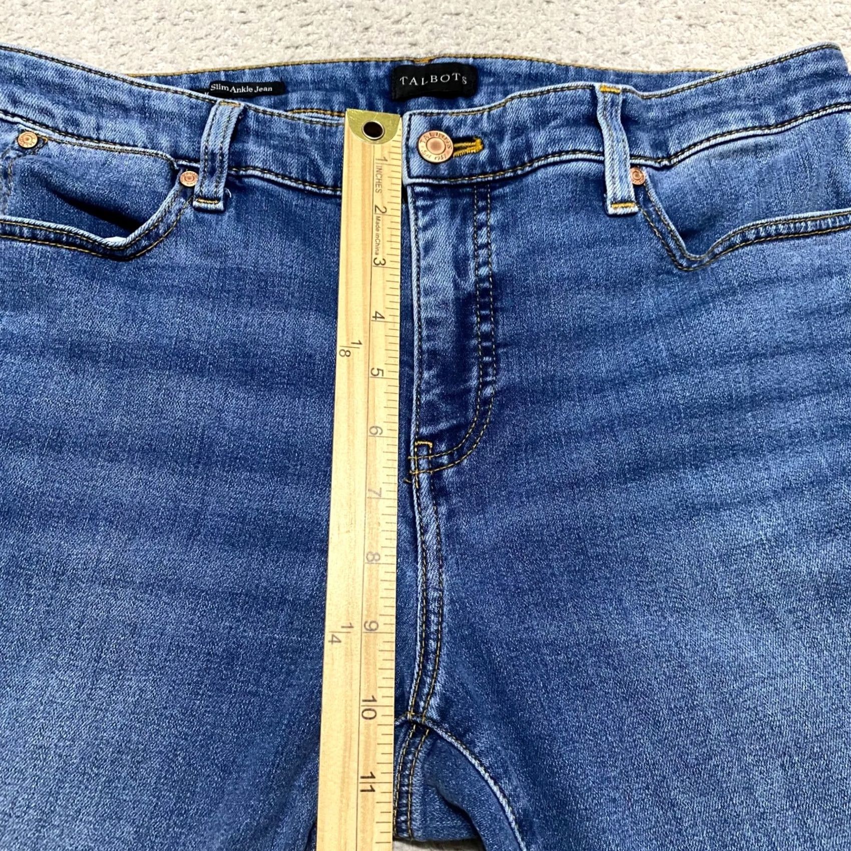 Talbots Talbots Jeans Slim 5-Pocket Denim Blue Medium Wash Mid Rise 10 Regular Adults Womens Bg 27in Inseam XS? Size 32" / US 10 / IT 46 - 7 Thumbnail