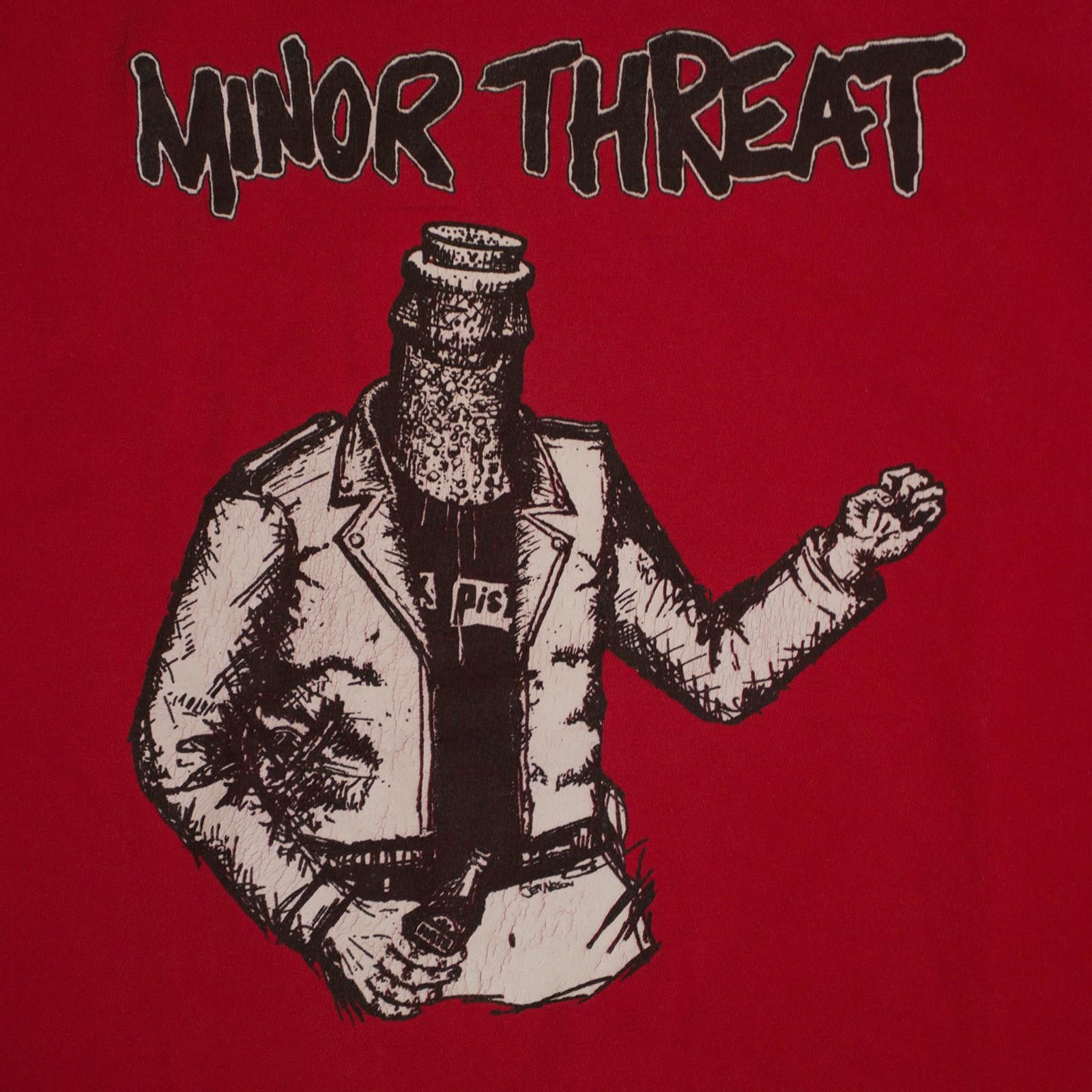 Vintage 90’s Minor Threat Bottlehead Tee Size US L / EU 52-54 / 3 - 2 Thumbnail