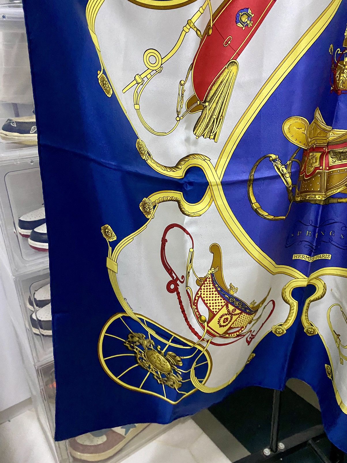 Hermes Hermes Silk Scarf 90, ‘SPRINGS’ Le Laisser by Philipe Ledoux Size ONE SIZE - 5 Thumbnail