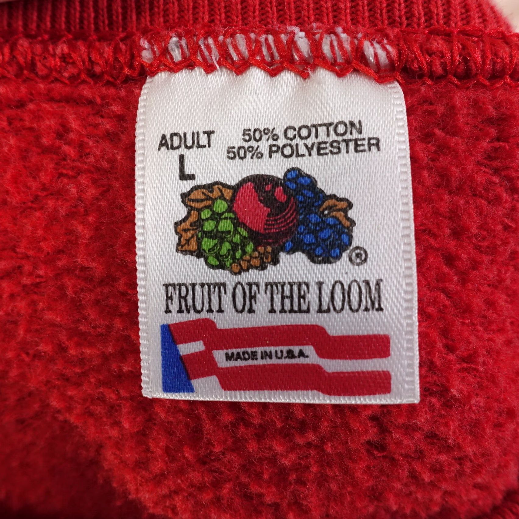Fruit Of The Loom VINTAGE FRUIT OF THE LOOM LITTLE DEVILS BELLEVILLE IL MASCOT PULLOVER SWEATSHIRT L RED USA MADE Mens Size US L / EU 52-54 / 3 - 5 Thumbnail