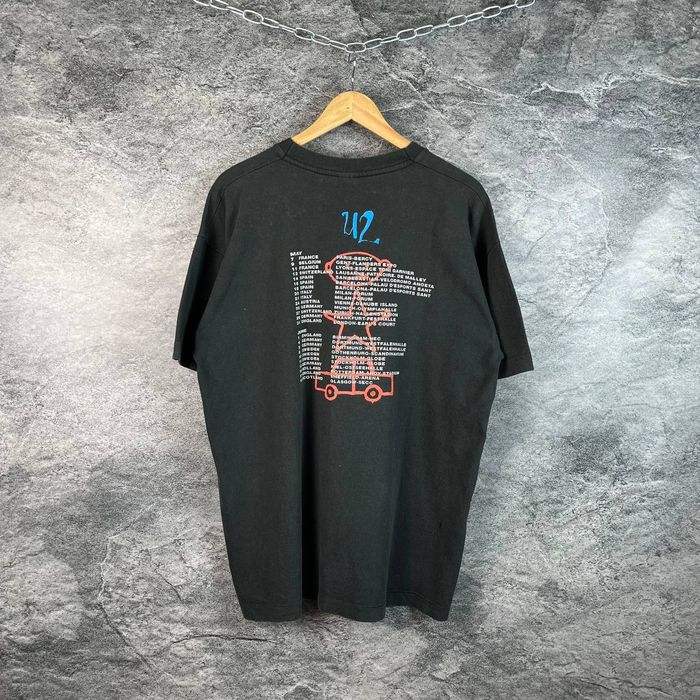 Vintage U2 1992 Zoo TV Achtung Baby Tour Vintage T-Shirt Band