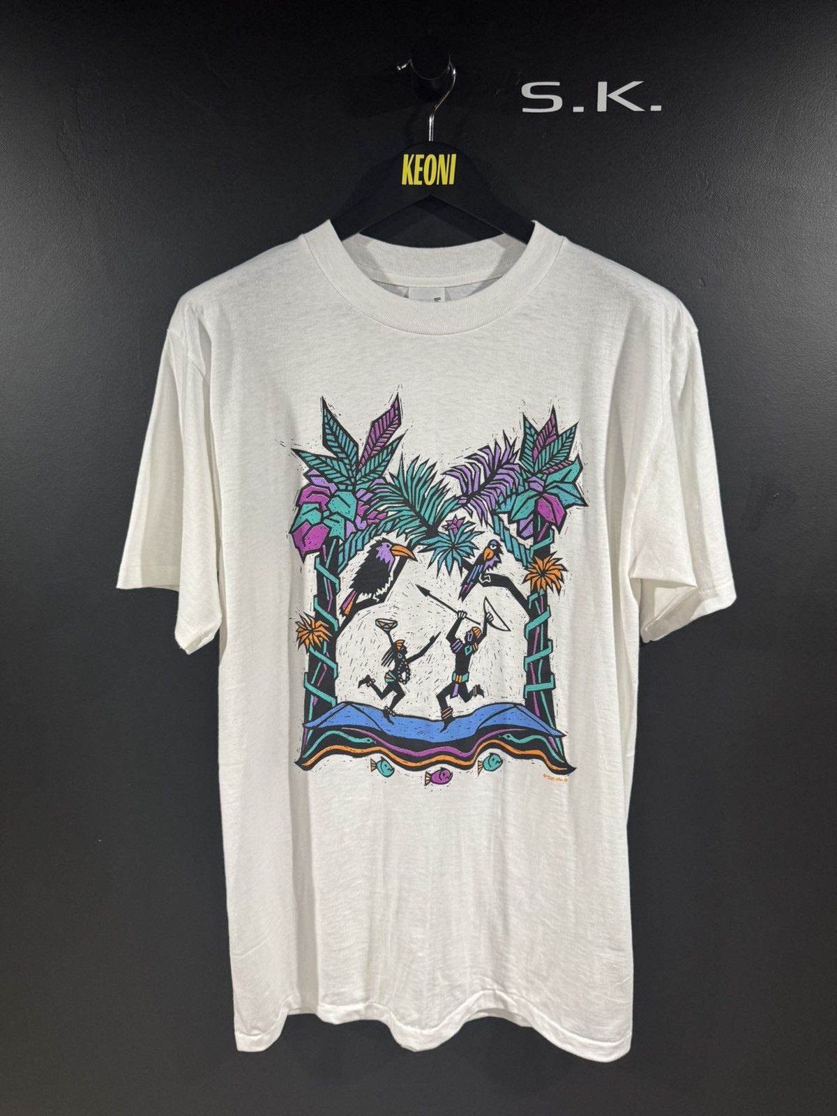 Vintage 1993 New Vintage Tribal Jungle Animal Single Stitch Tee L Size US L / EU 52-54 / 3 - 1 Thumbnail